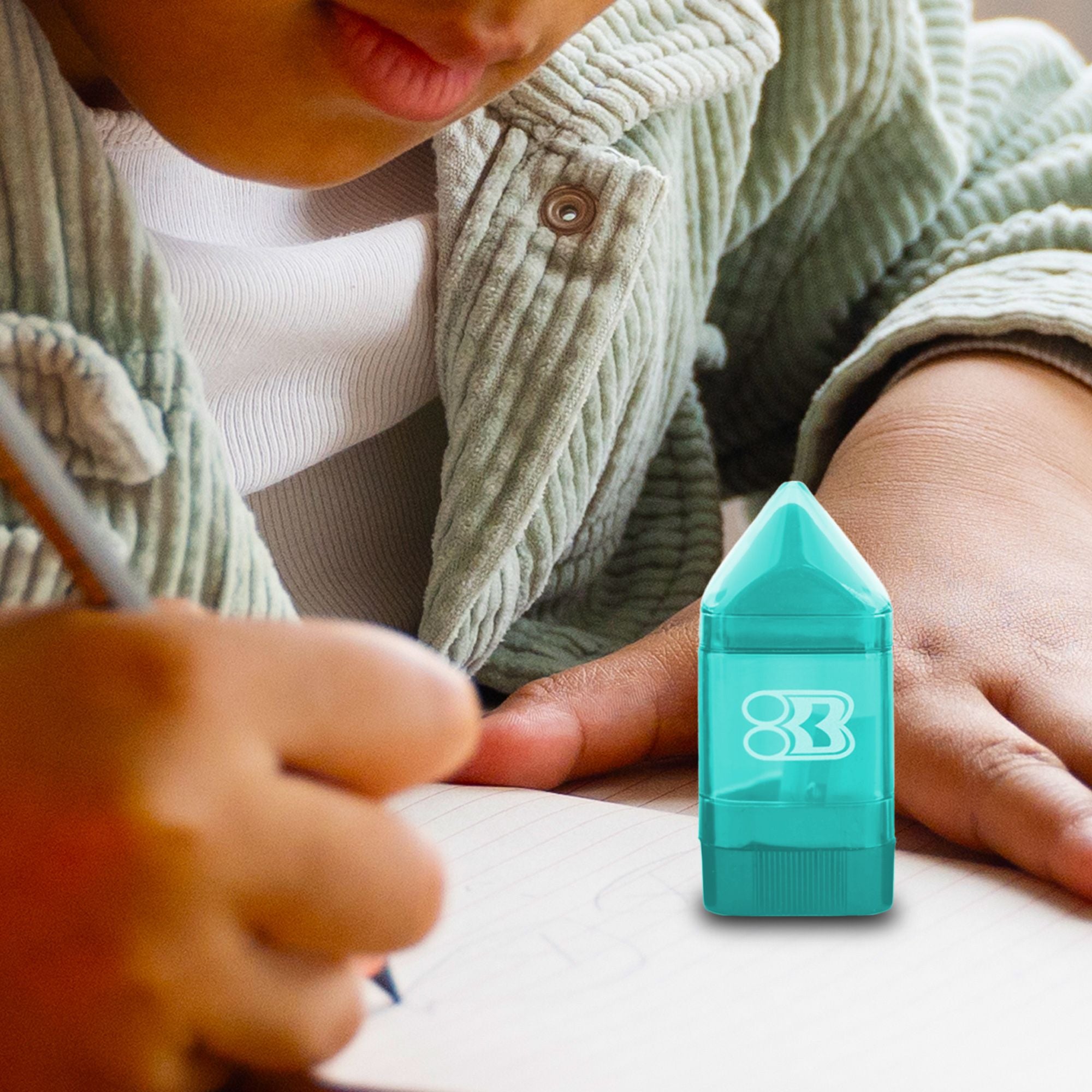 Rex Sharpener w/ Receptacle + Eraser (2/Pack)
