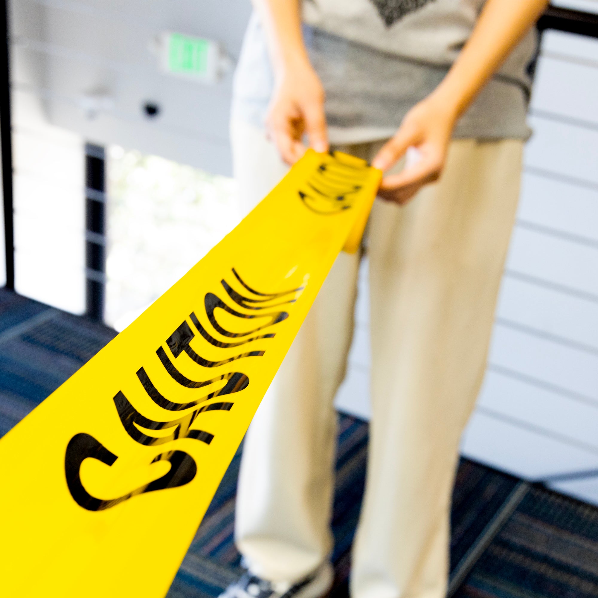 Yellow Caution Barricade Tape, 3 in x 100 ft