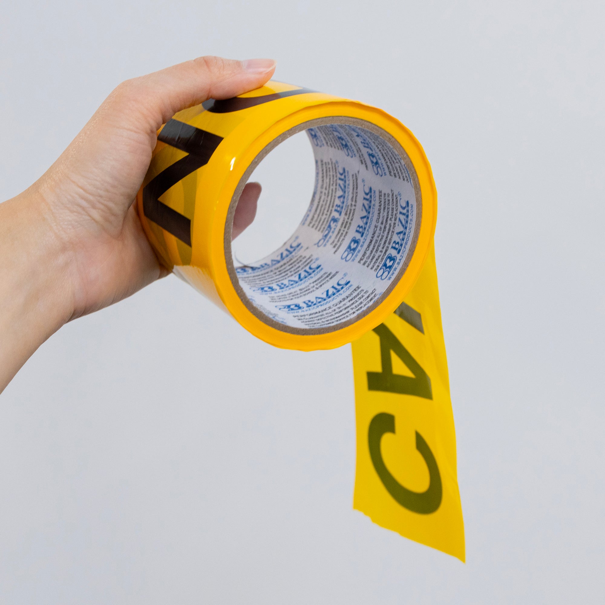 Yellow Caution Barricade Tape, 3 in x 100 ft
