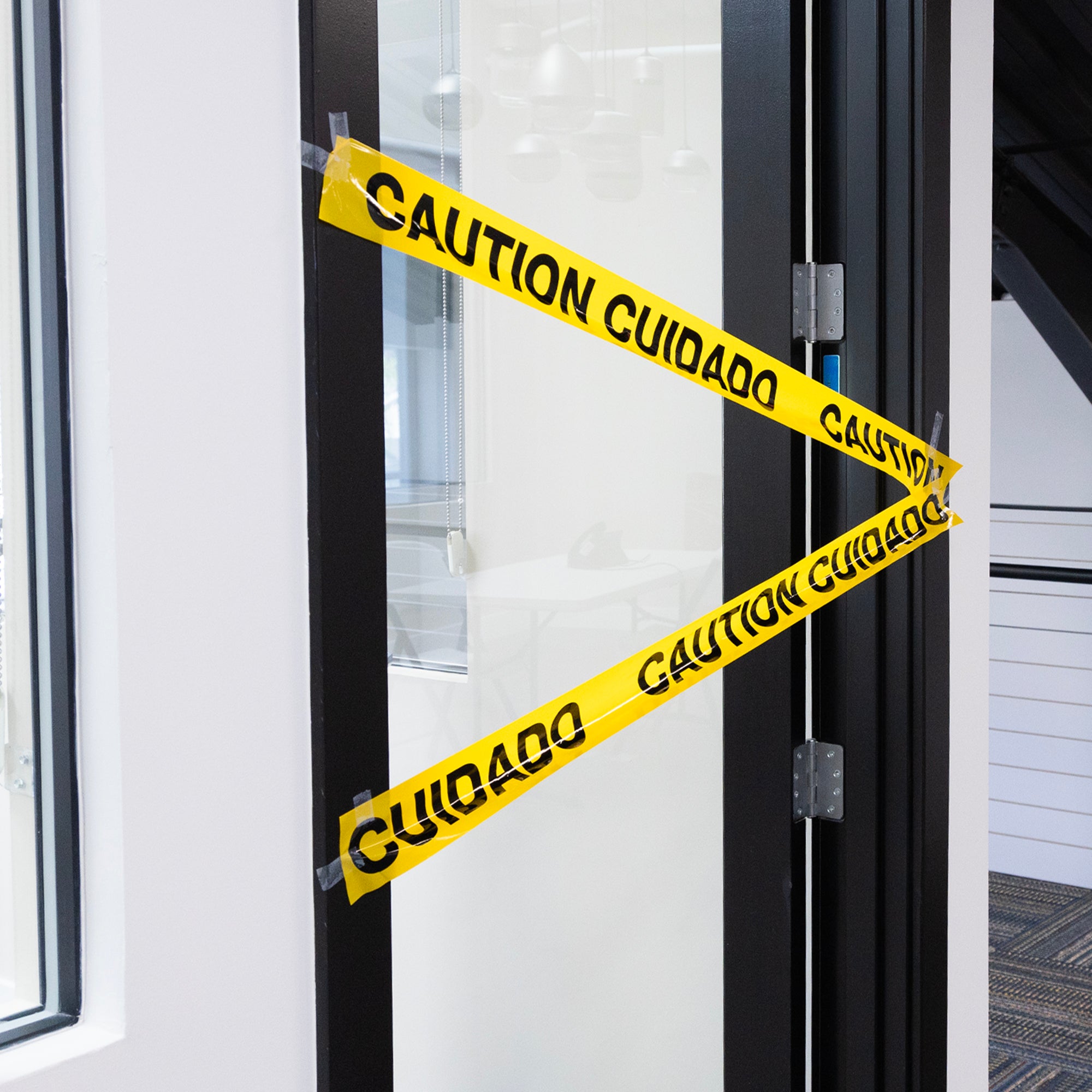 Yellow Caution Barricade Tape, 3 in x 1000 ft