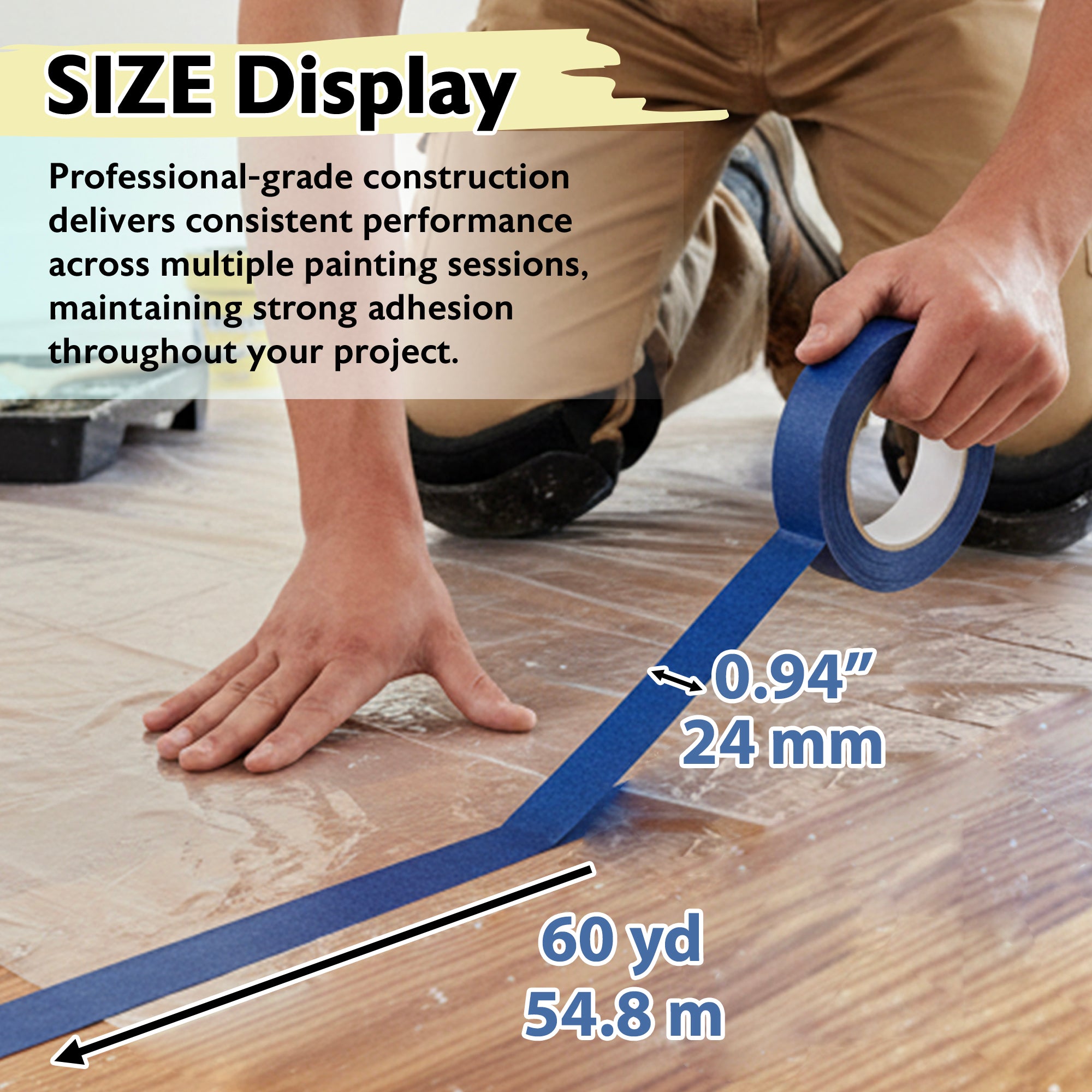 Blue Painter's Tape, 0.94 in x 60 Yards