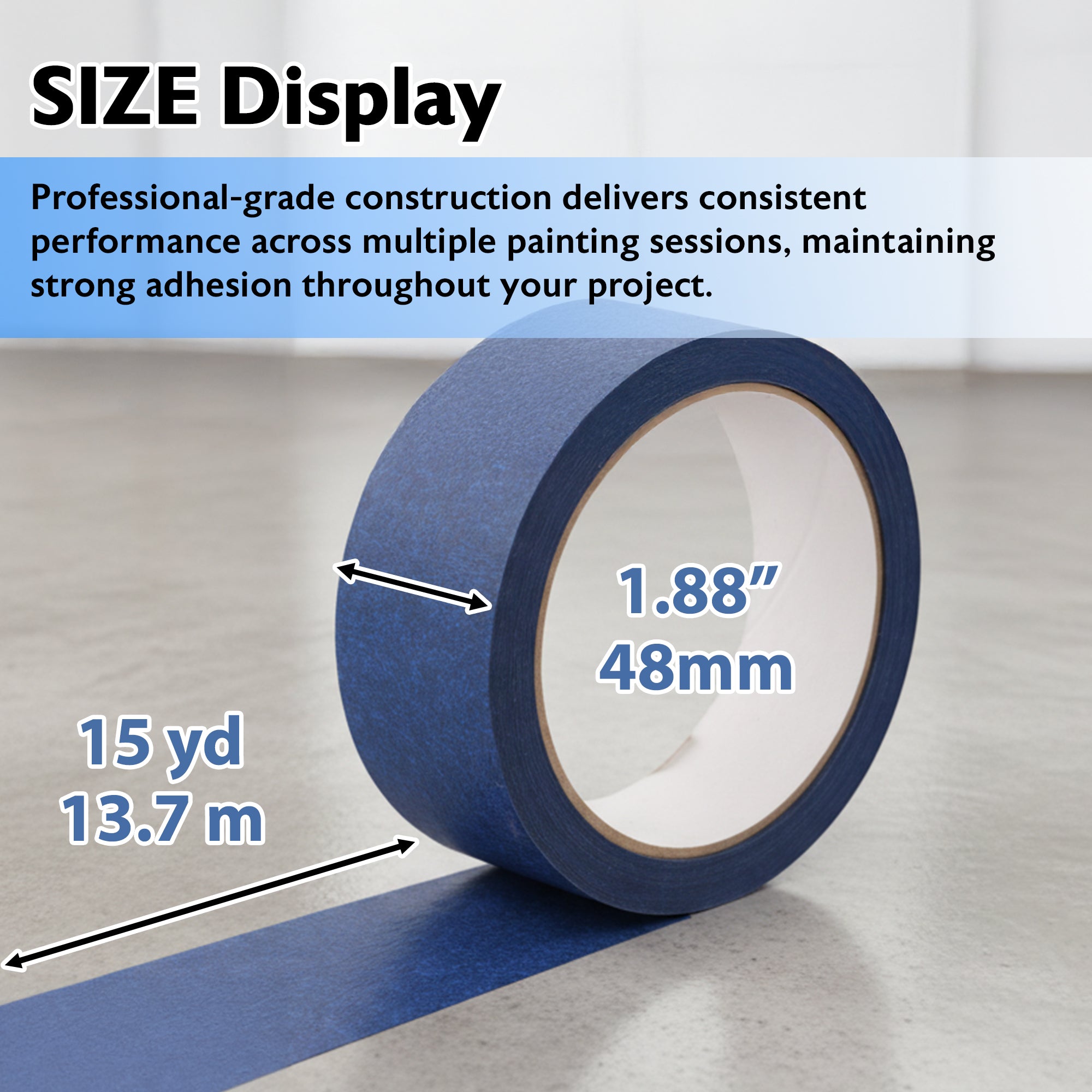 1.88" X 540" (15 Yards) Blue Painter's Tape