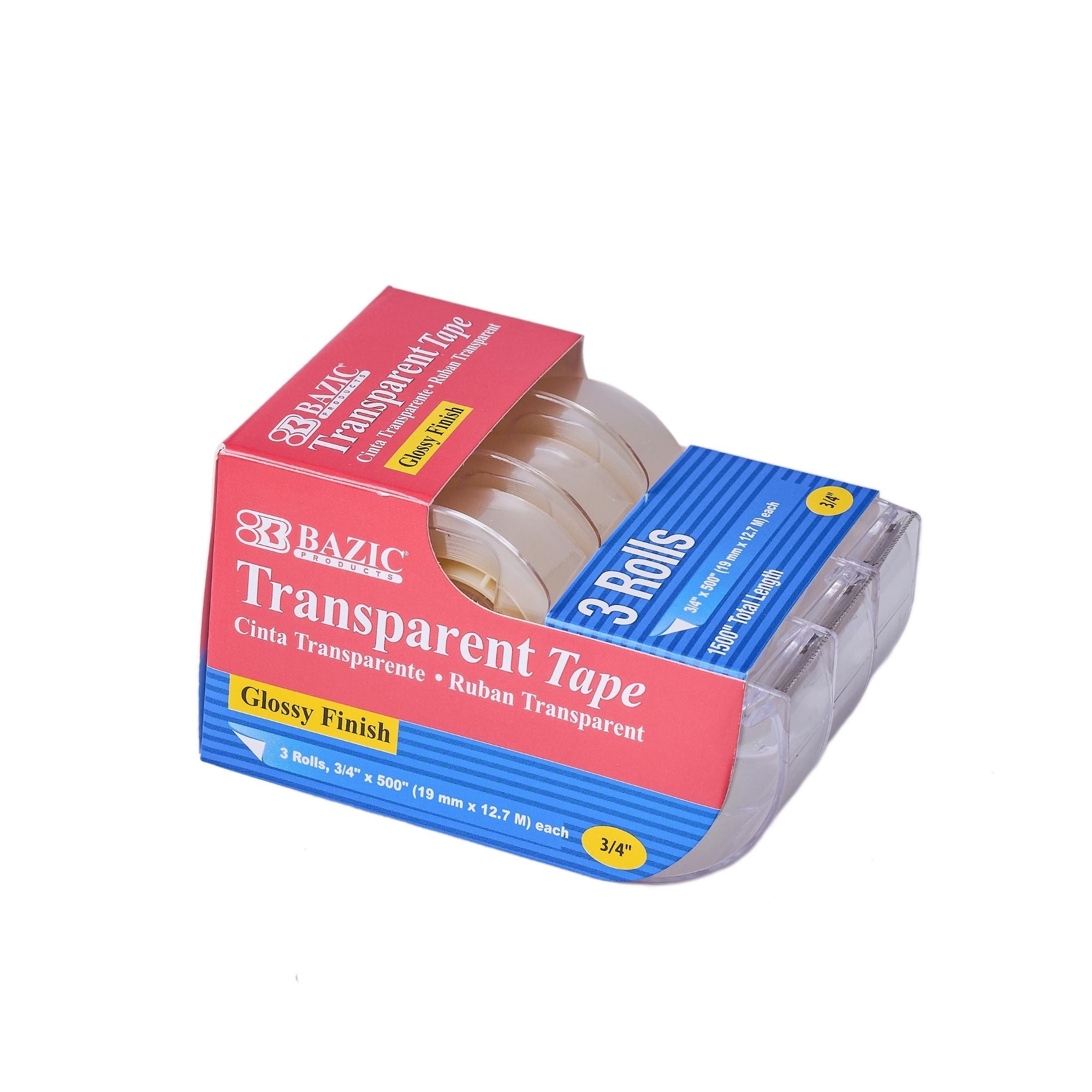 3/4" X 500" Transparent Tape (3/Pack)