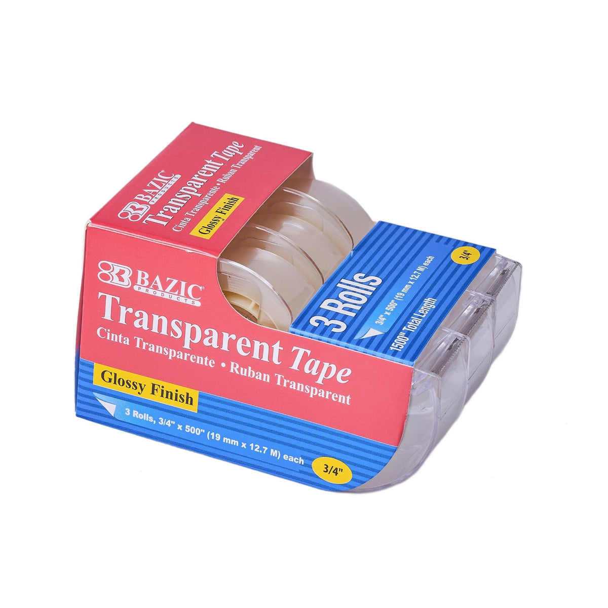 Transparent Tape, 3/4 in x 500 in