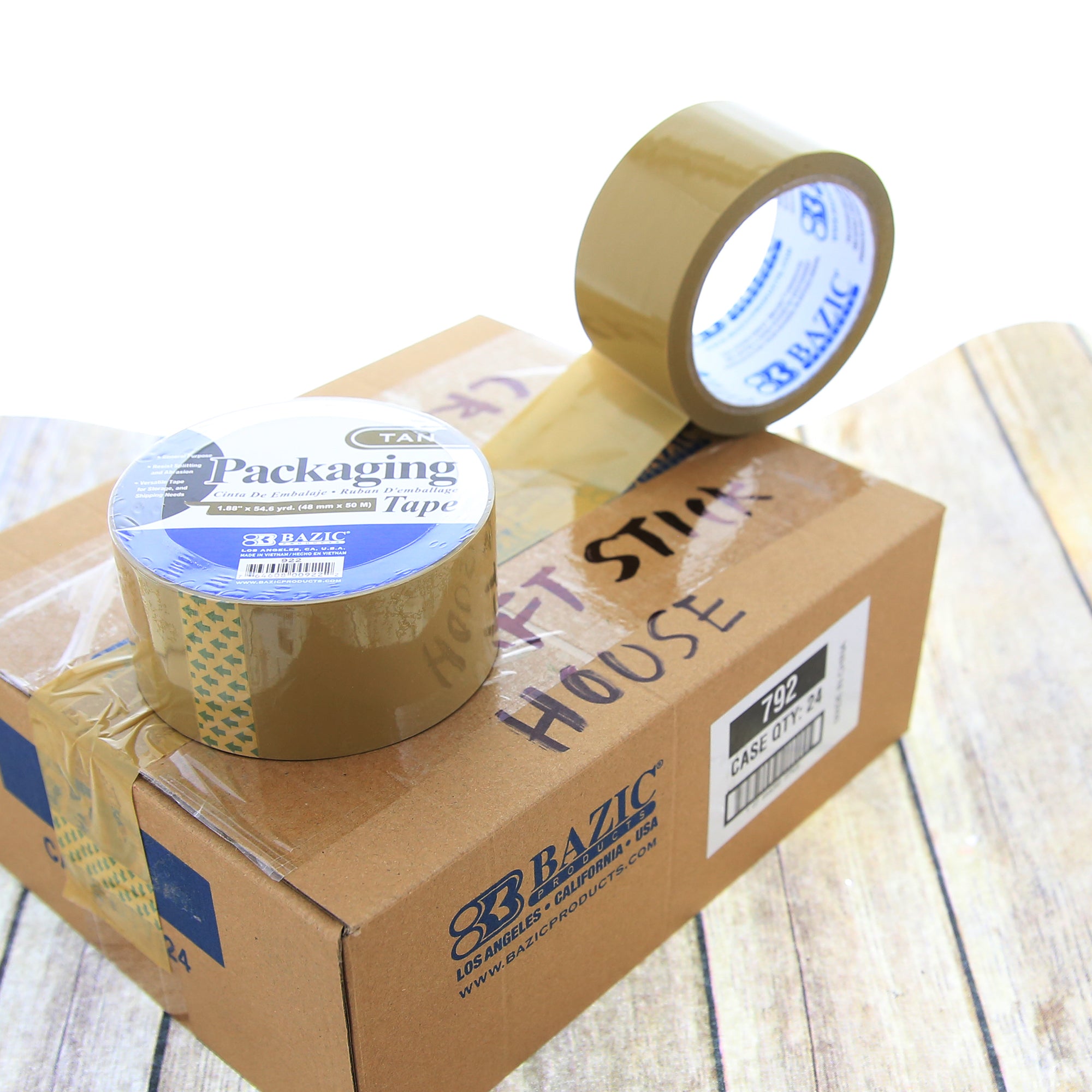 1.88" X 54.6 Yards Tan Packaging Tape