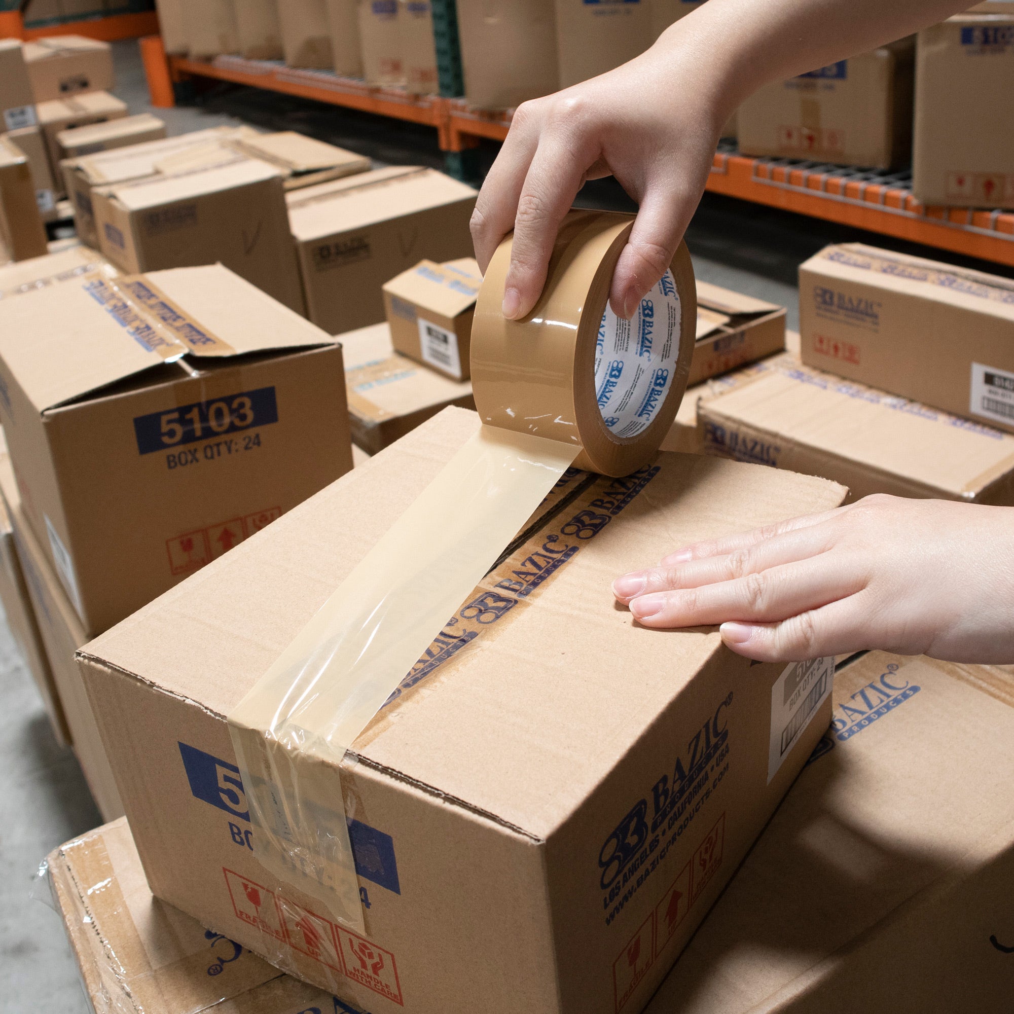 Packaging Tape, Tan, 1.88" x 109.3 yd