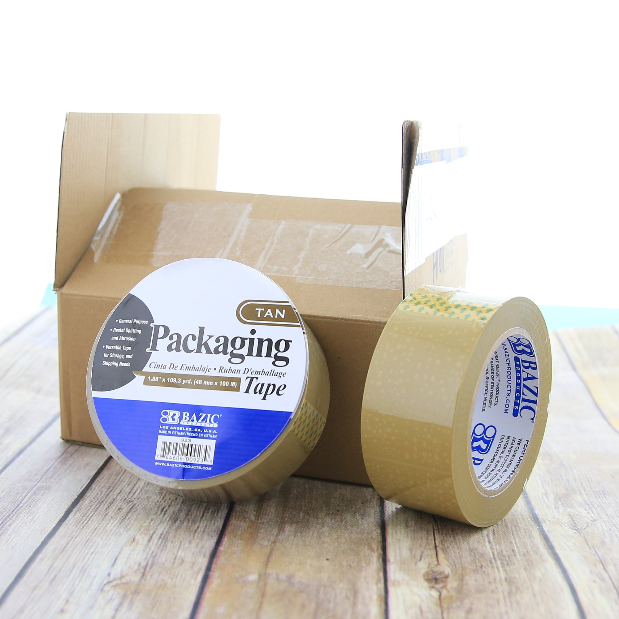 Packaging Tape, Tan, 1.88" x 109.3 yd