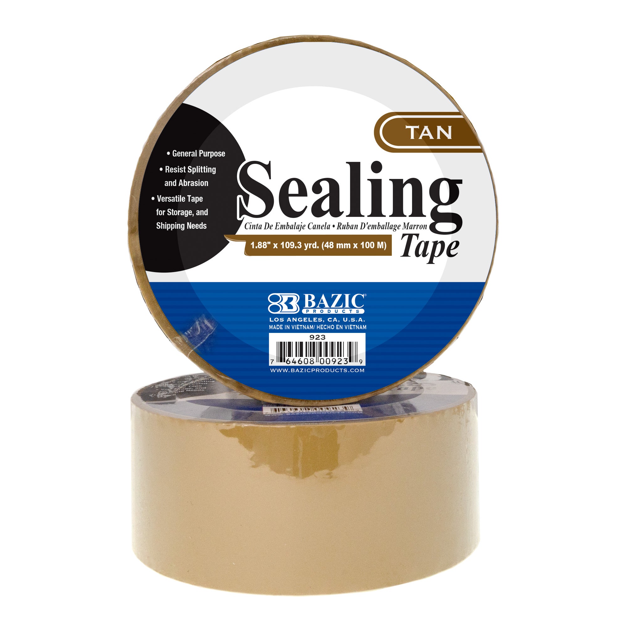 Packaging Tape, Tan, 1.88" x 109.3 yd