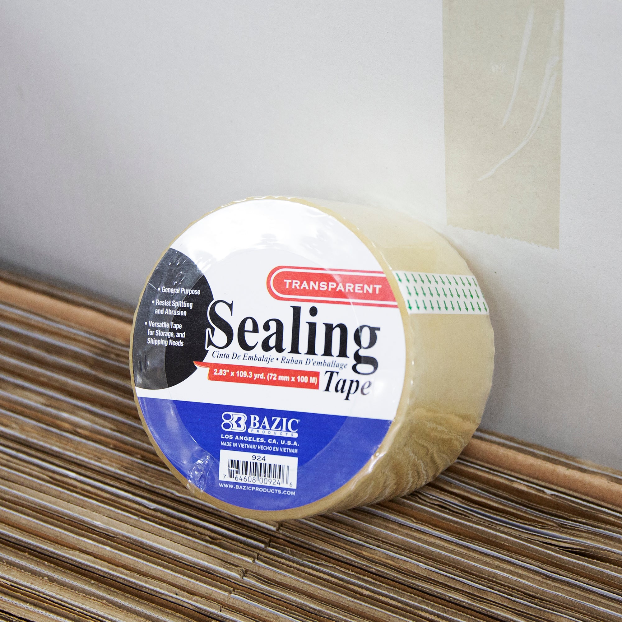 Clear Packaging Tape, 2.83 in x 109.3 Yards