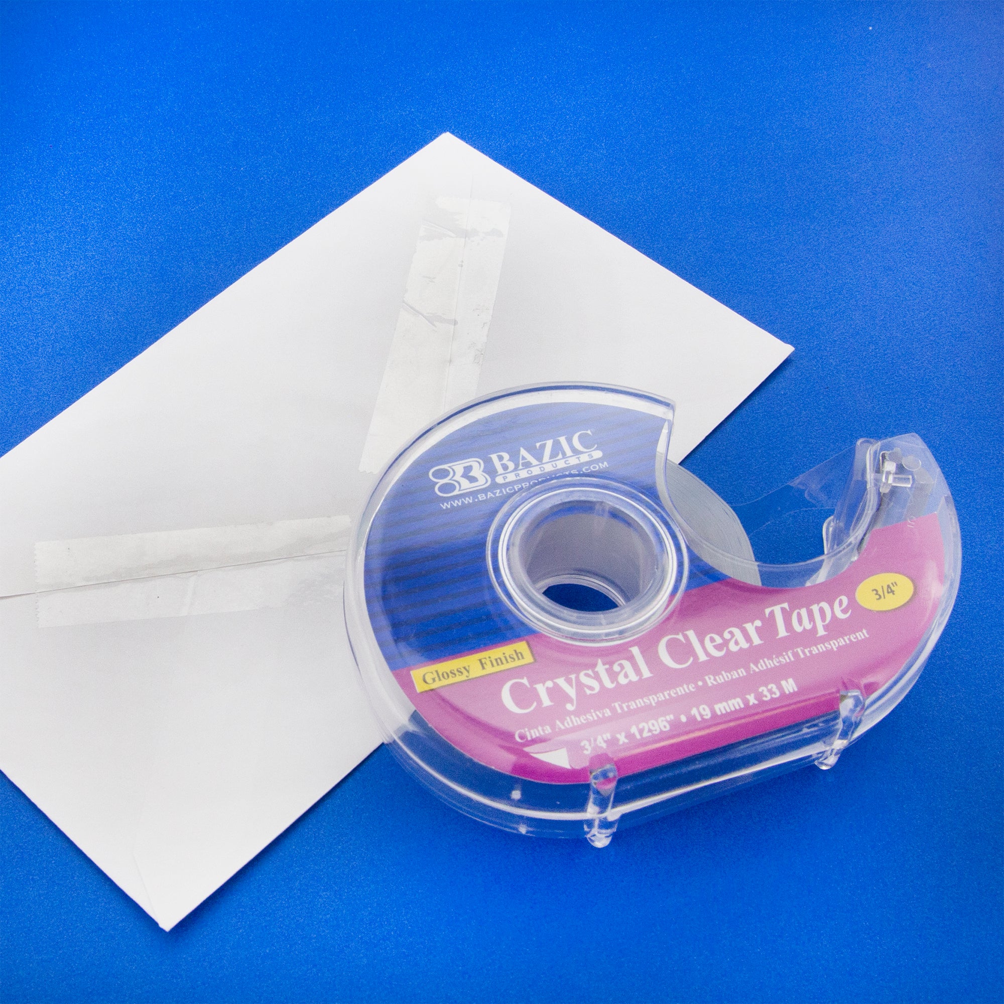 Crystal Clear Tape, 3/4 in x 1296 in, With Dispenser
