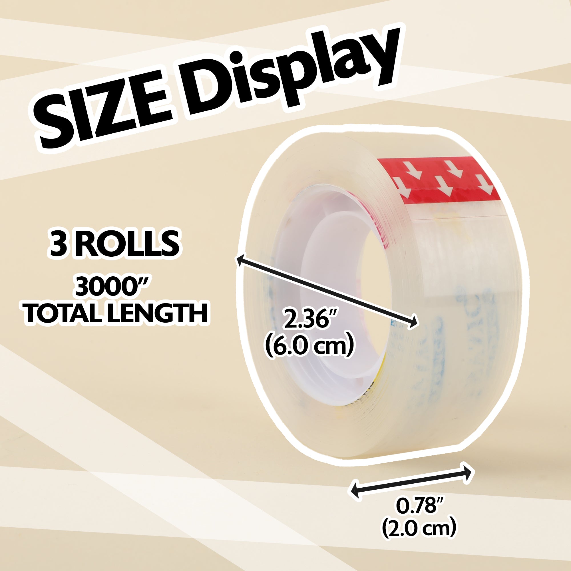 Crystal Clear Tape Refill, 3/4 in x 1000 in, 3 Rolls