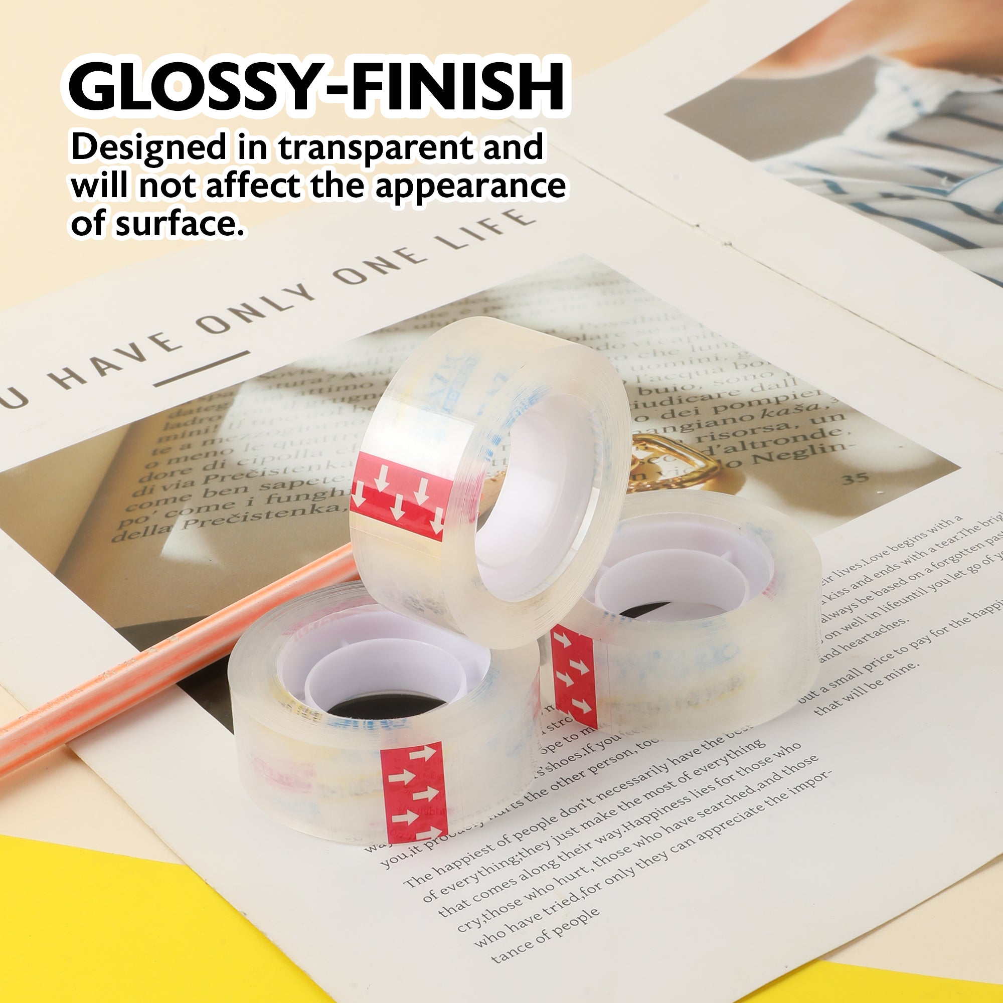 Crystal Clear Tape Refill, 3/4 in x 1000 in, 3 Rolls