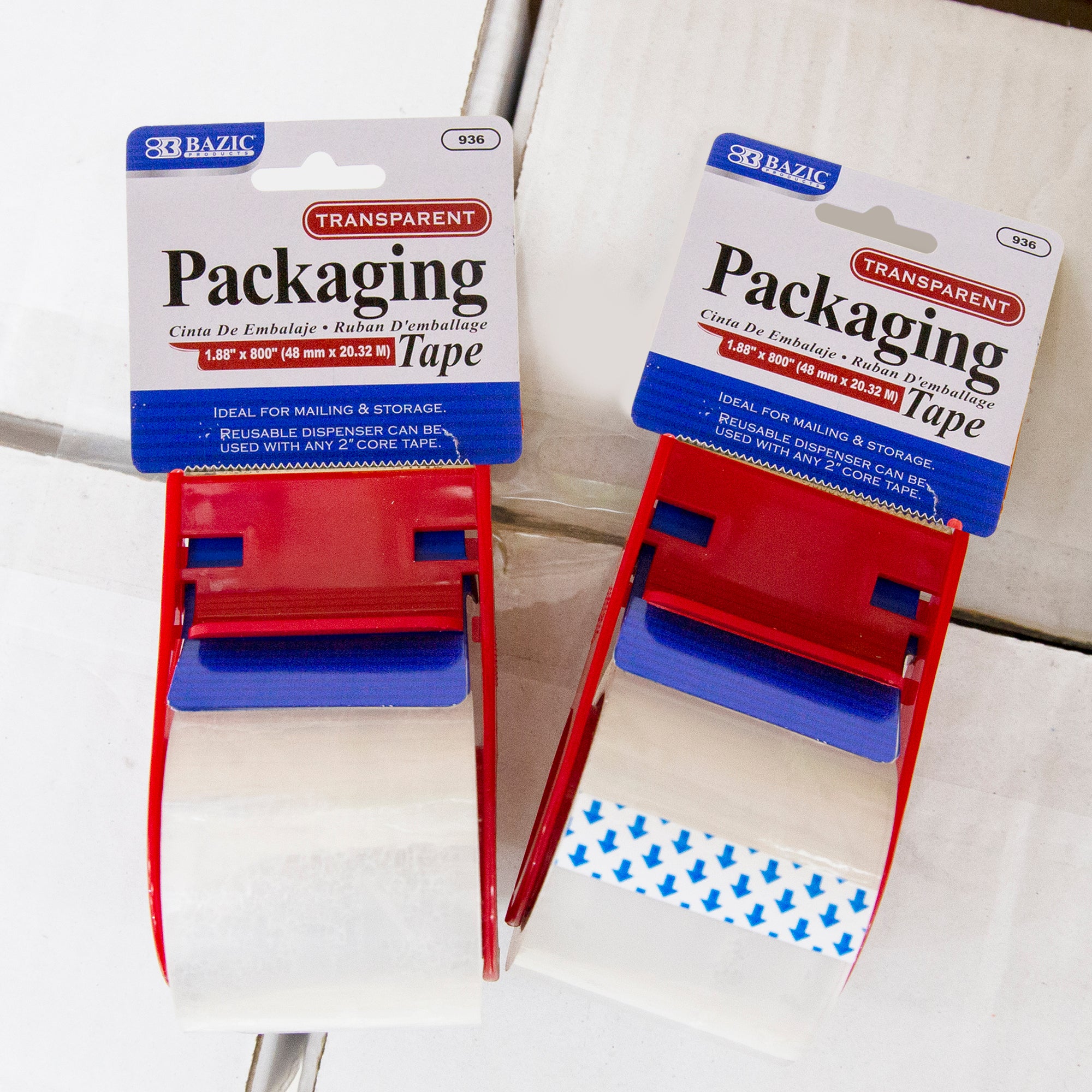 Clear Packaging Tape, 1.88 in x 800 in, With Dispenser