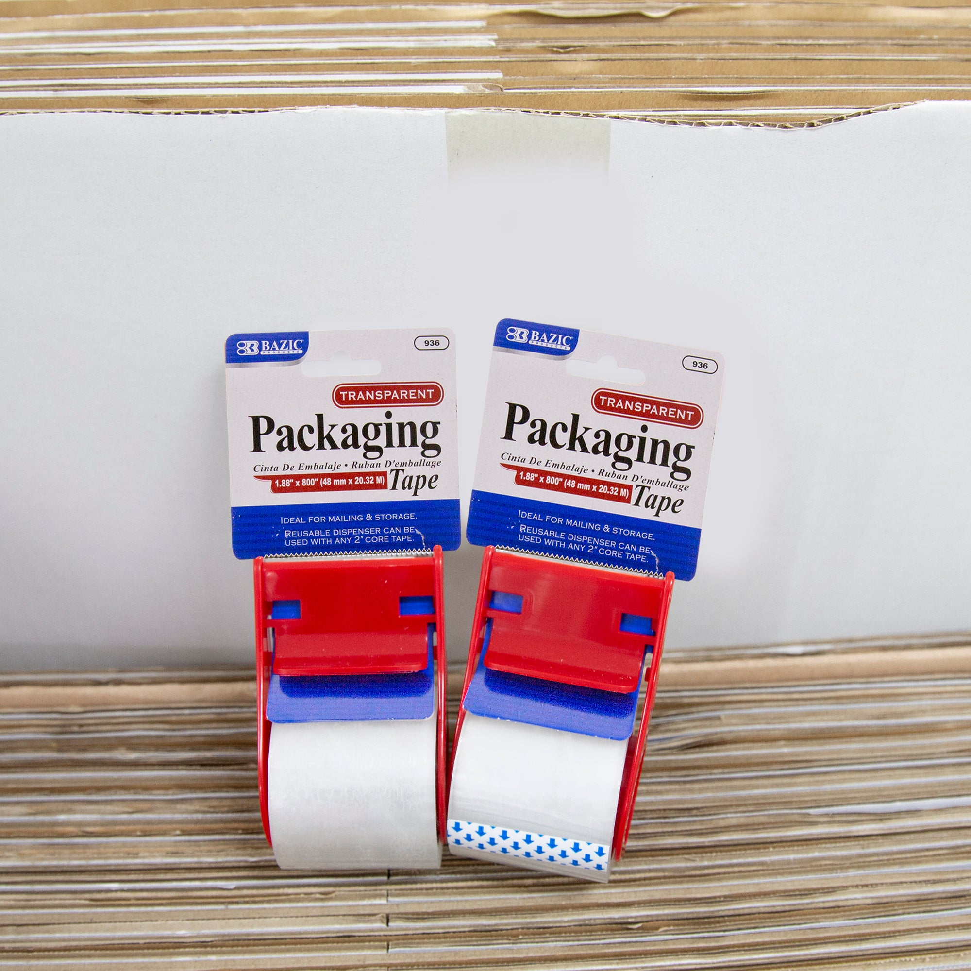 Clear Packaging Tape, 1.88 in x 800 in, With Dispenser