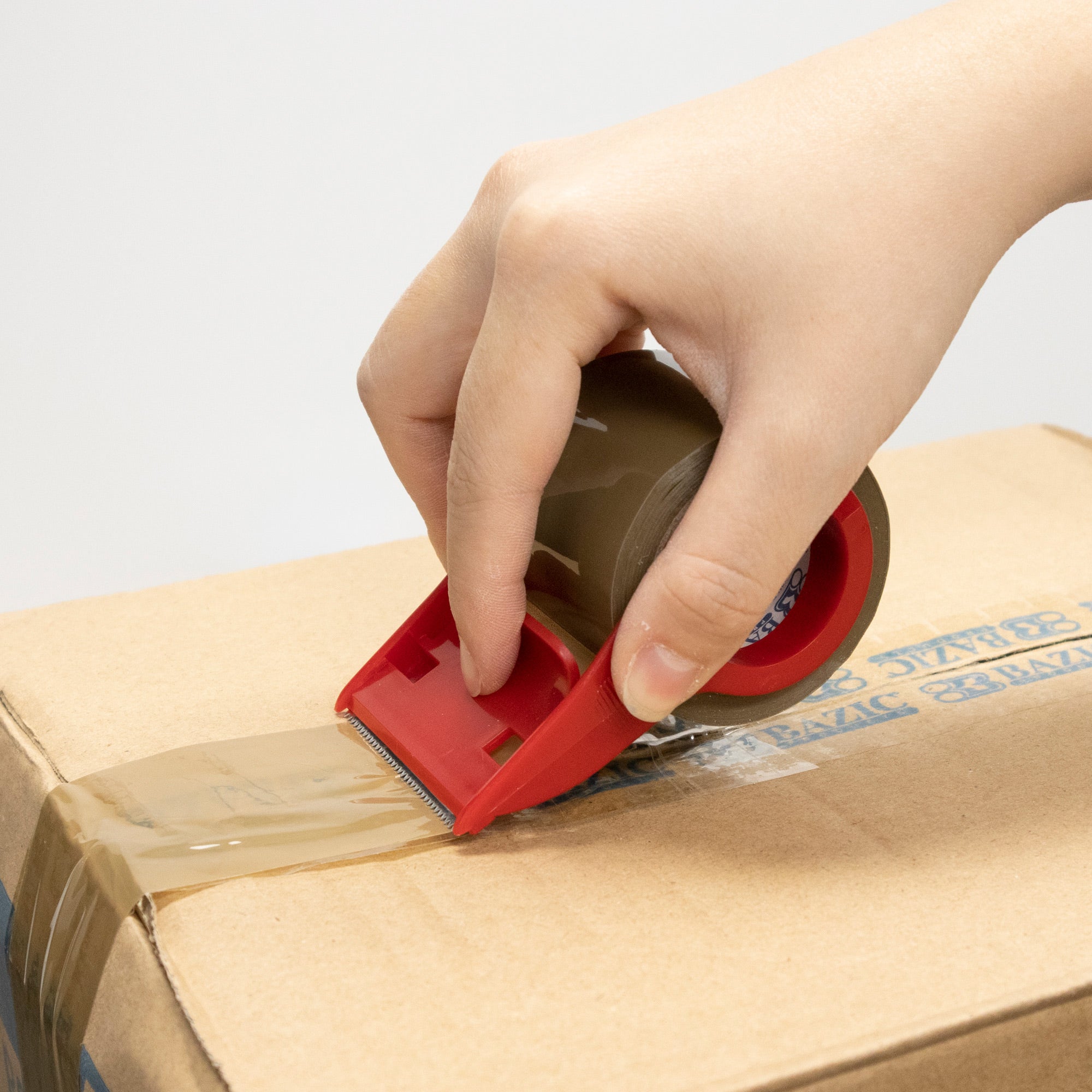 Tan Packaging Tape, 1.88 in x 800 in, With Dispenser