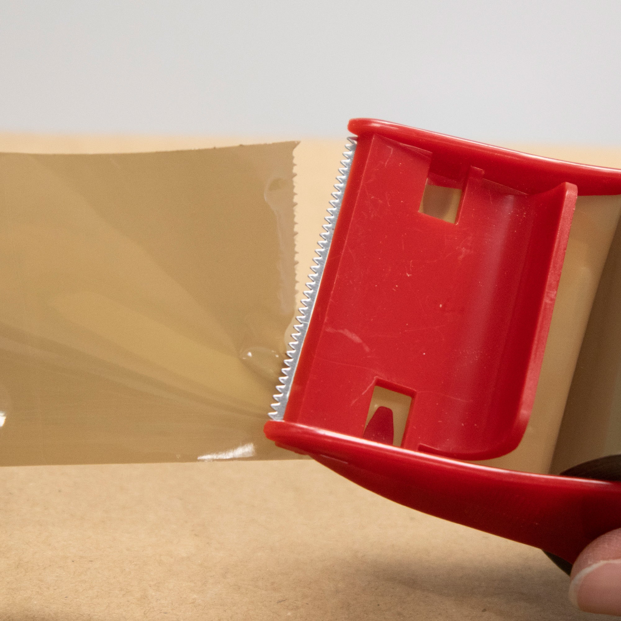 Tan Packaging Tape, 1.88 in x 800 in, With Dispenser