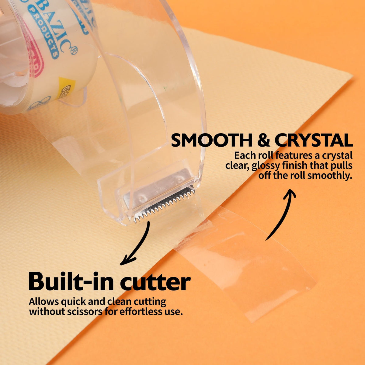 Crystal Clear Tape, 3/4 in x 250 in