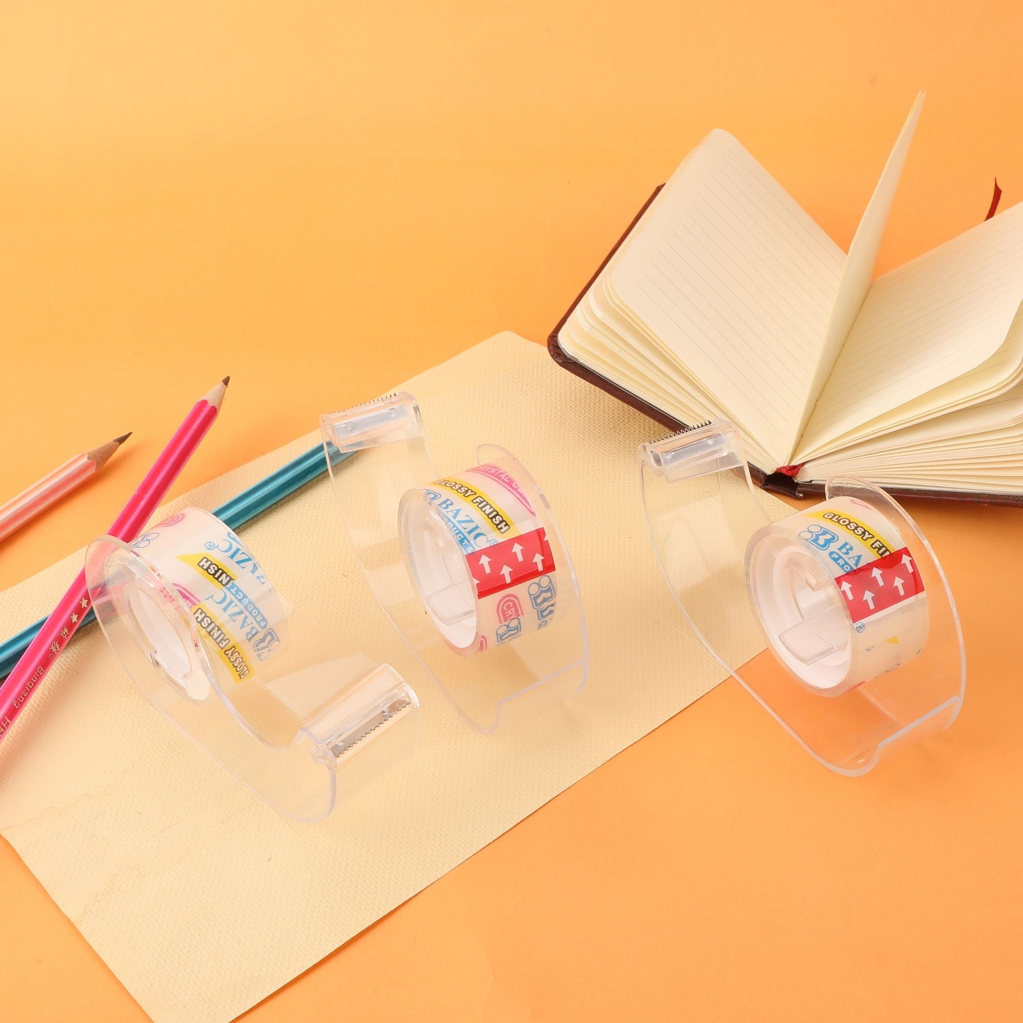 3/4" X 250" Crystal Clear Tape (3/Pack) w/ Floor Display