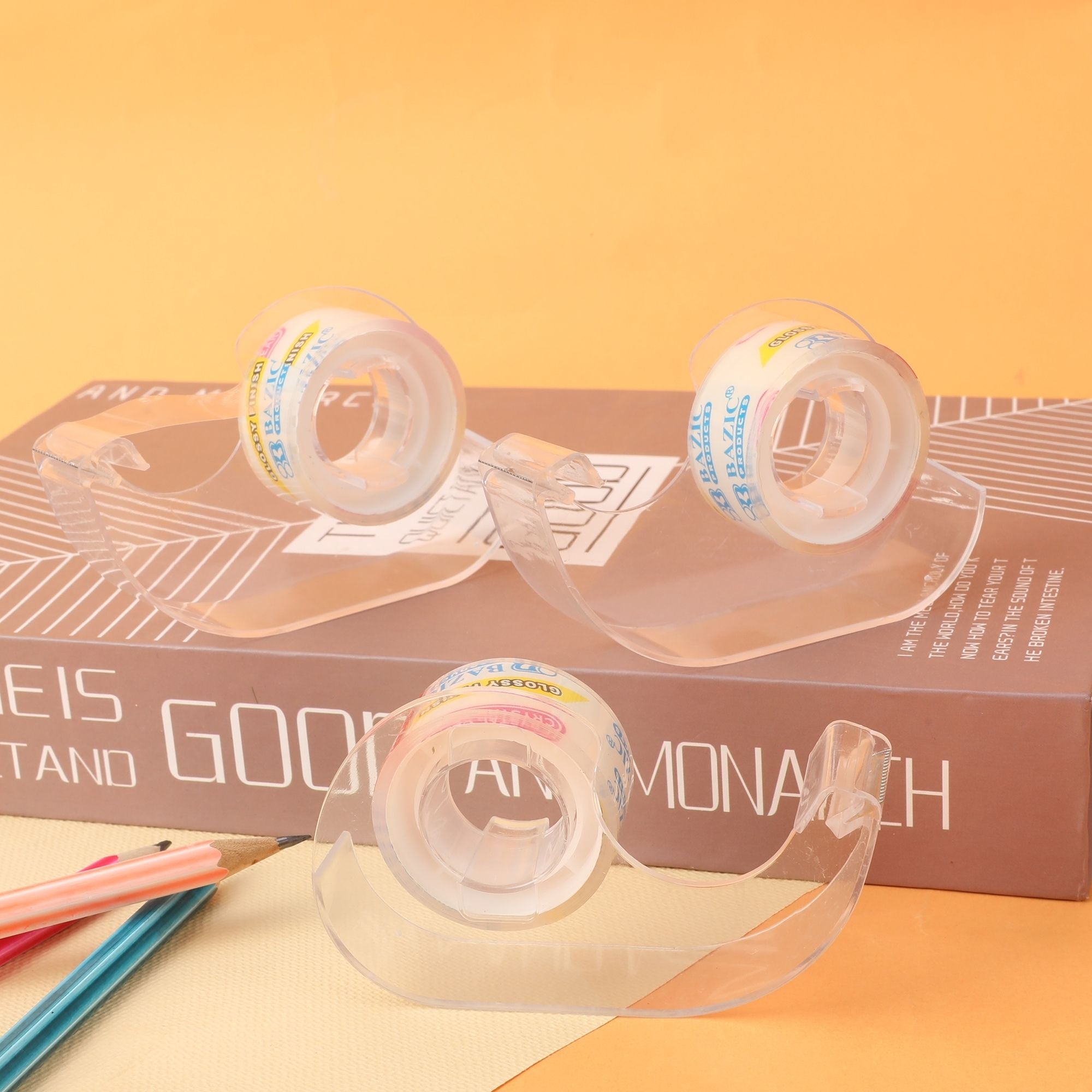 3/4" X 250" Crystal Clear Tape (3/Pack) w/ Floor Display