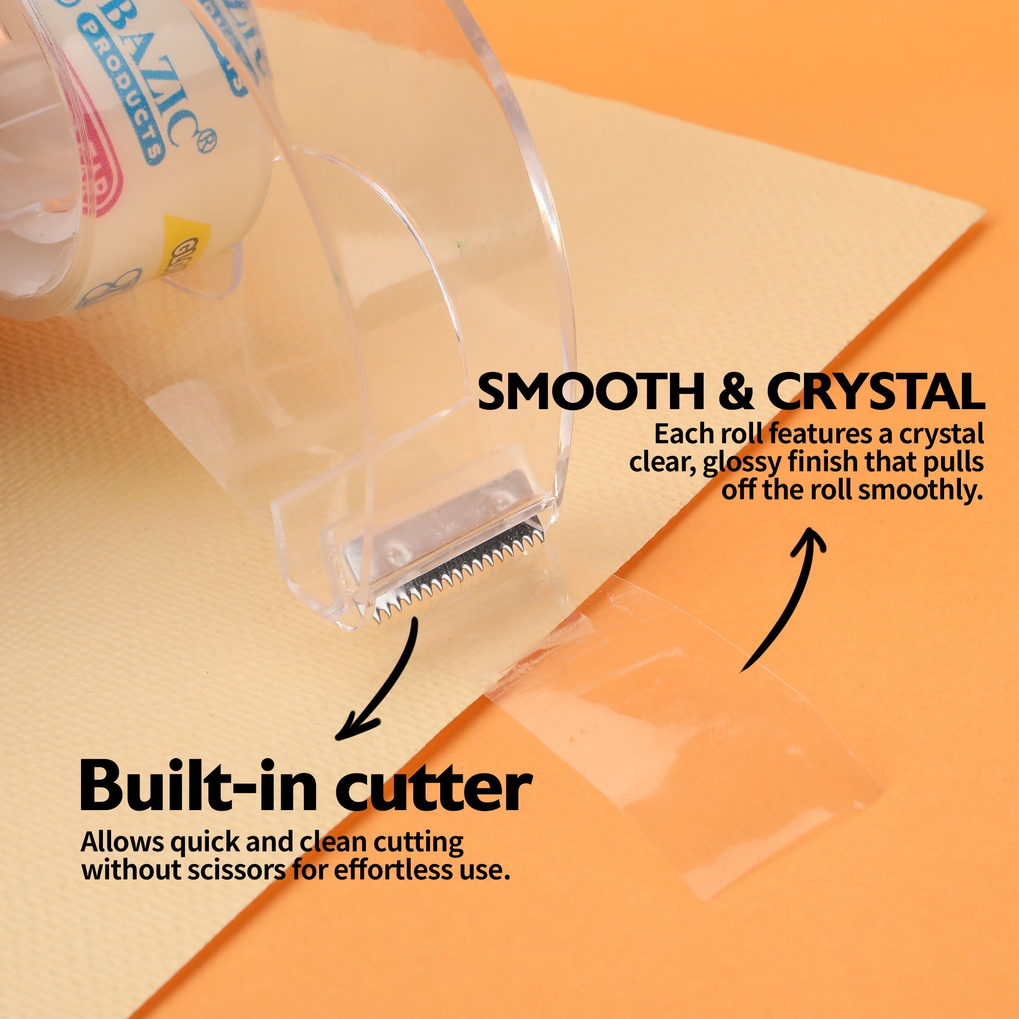 3/4" X 250" Crystal Clear Tape (3/Pack) w/ Floor Display
