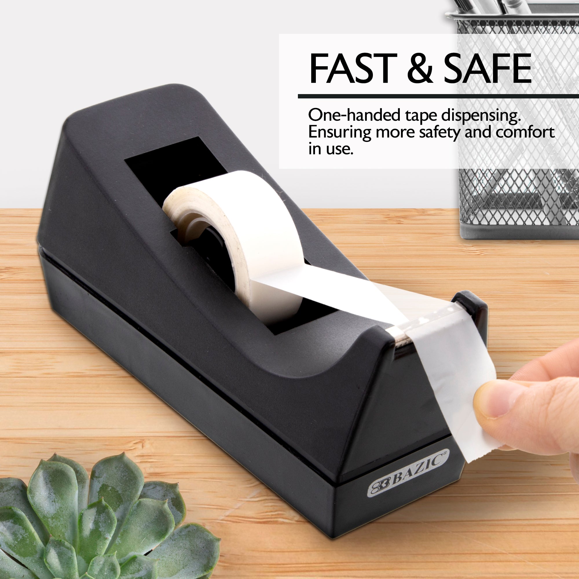 Desktop Tape Dispenser, Weighted Non-Skid Base