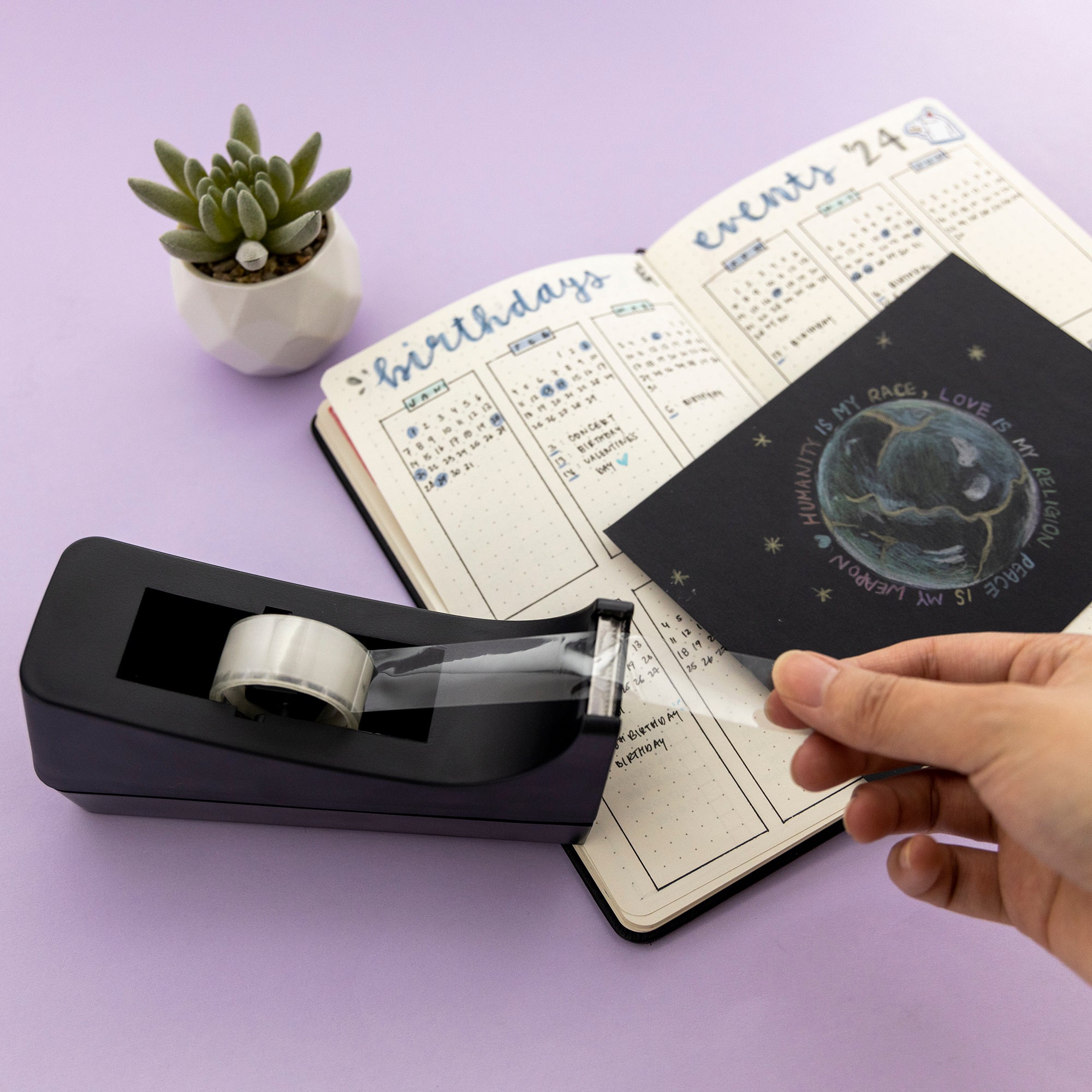 Desktop Tape Dispenser, Weighted Non-Skid Base