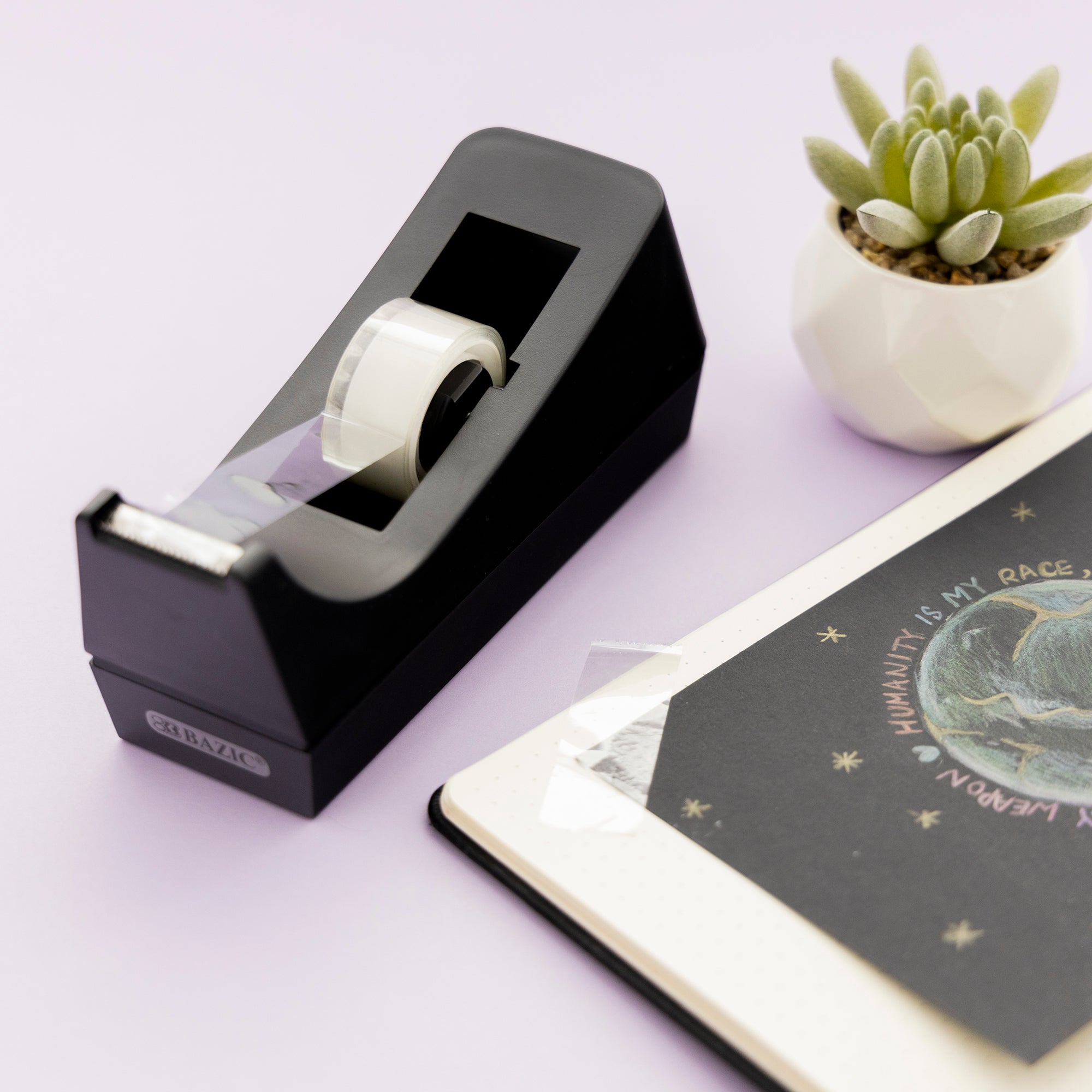 Desktop Tape Dispenser, Weighted Non-Skid Base