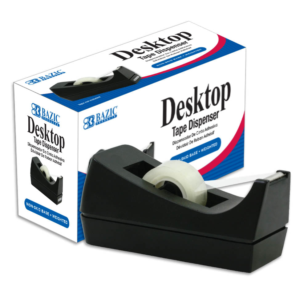 Desktop Tape Dispenser, Weighted Non-Skid Base