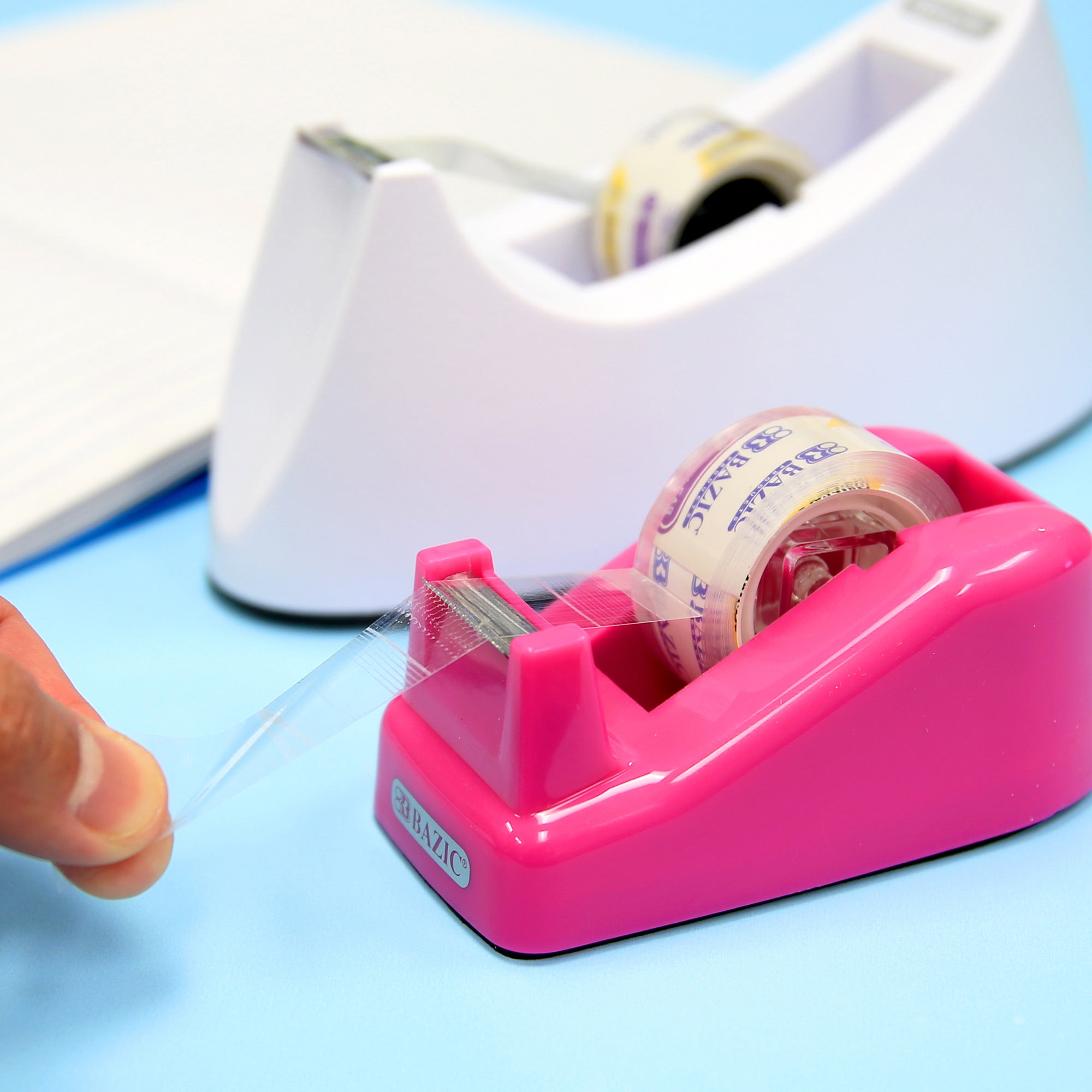 Mini Desktop Tape Dispenser with 3 Tape Refills, 1 in Core