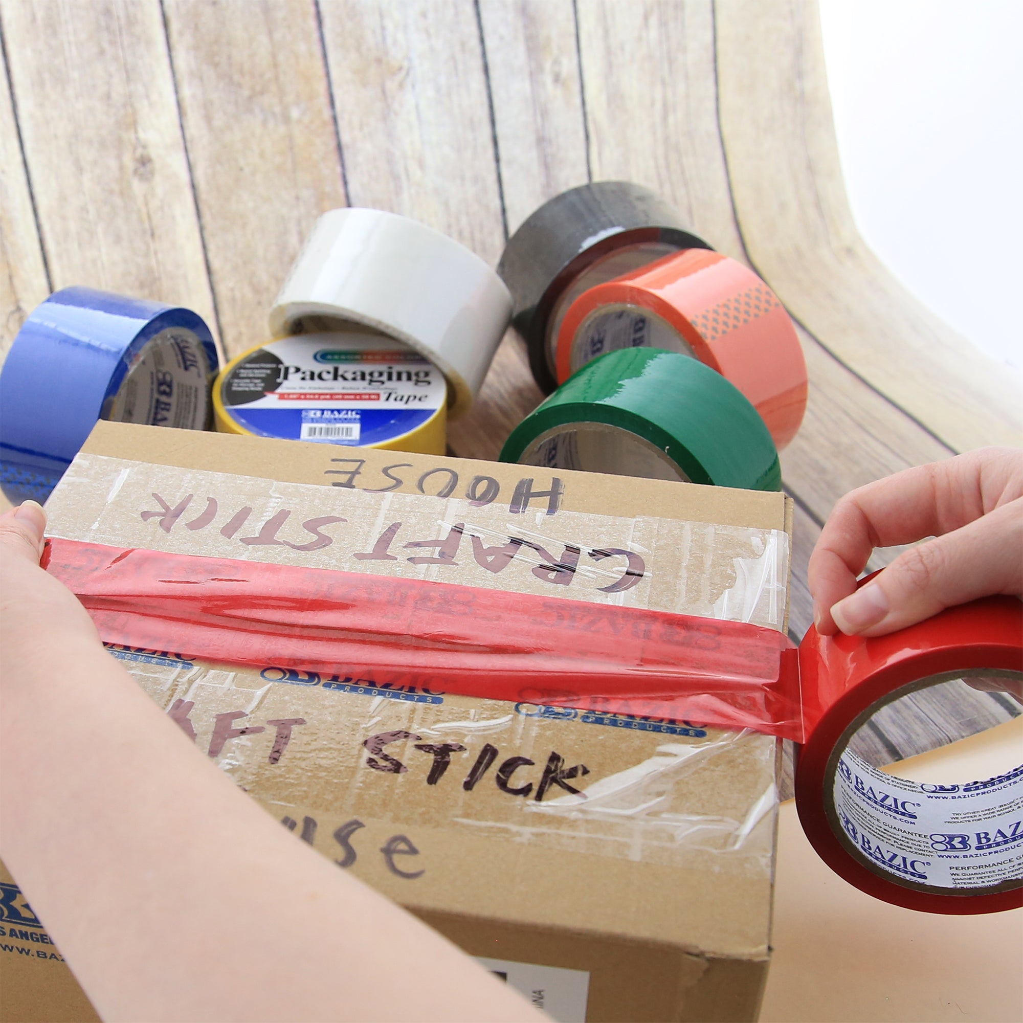 Assorted Color Packaging Tape, 1.88 in x 54.6 yd