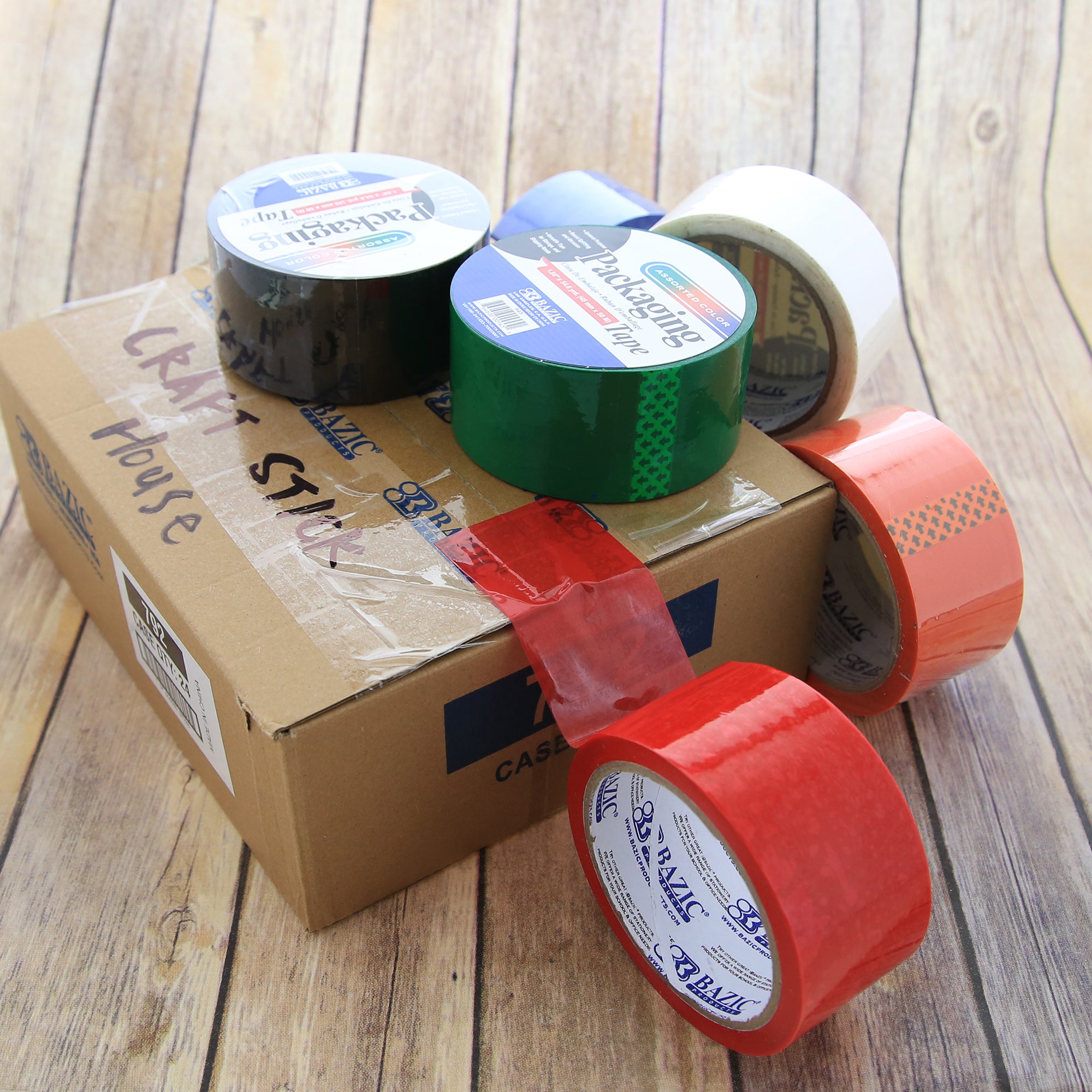 Assorted Color Packaging Tape, 1.88 in x 54.6 yd