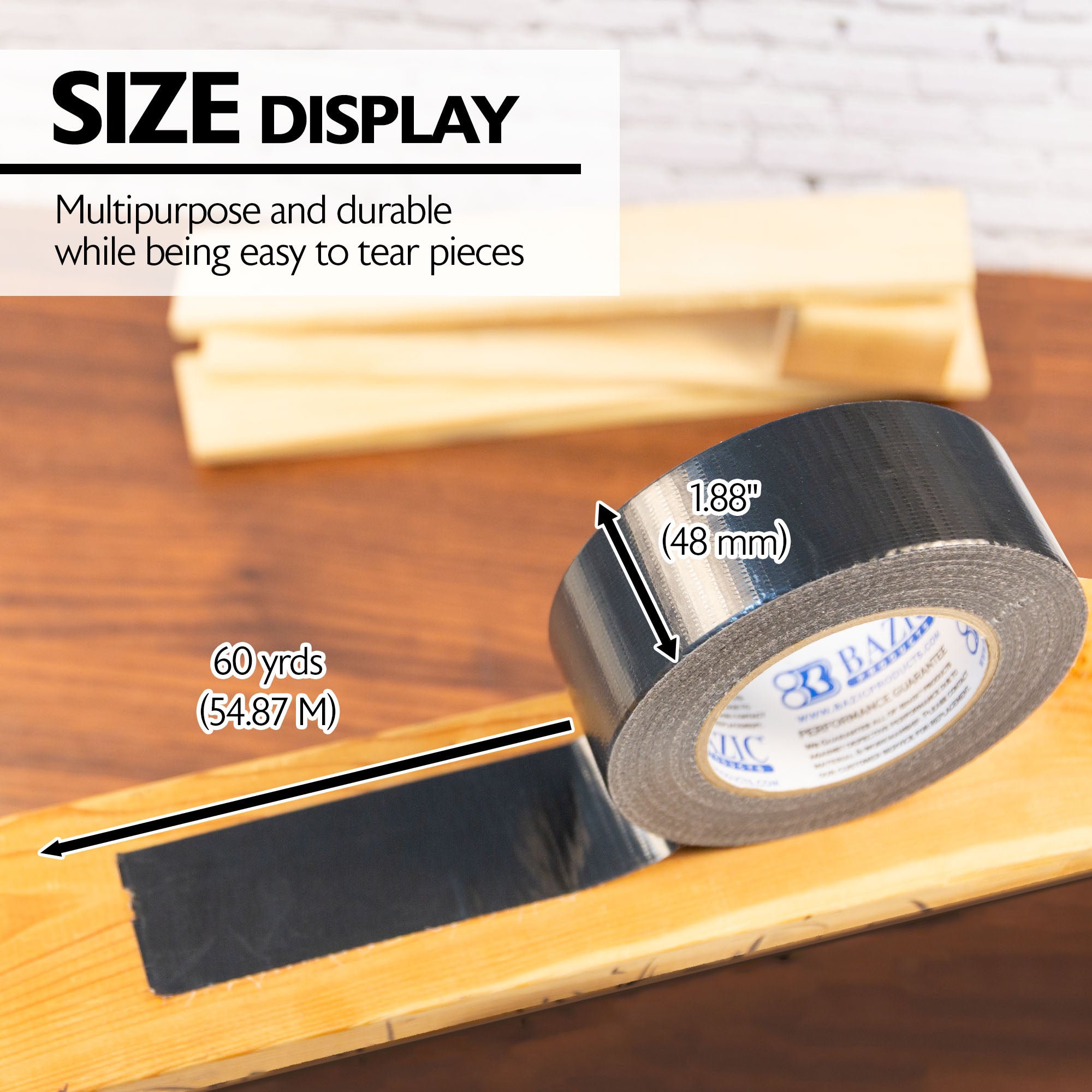 Black Duct Tape, 1.88 in x 60 Yards