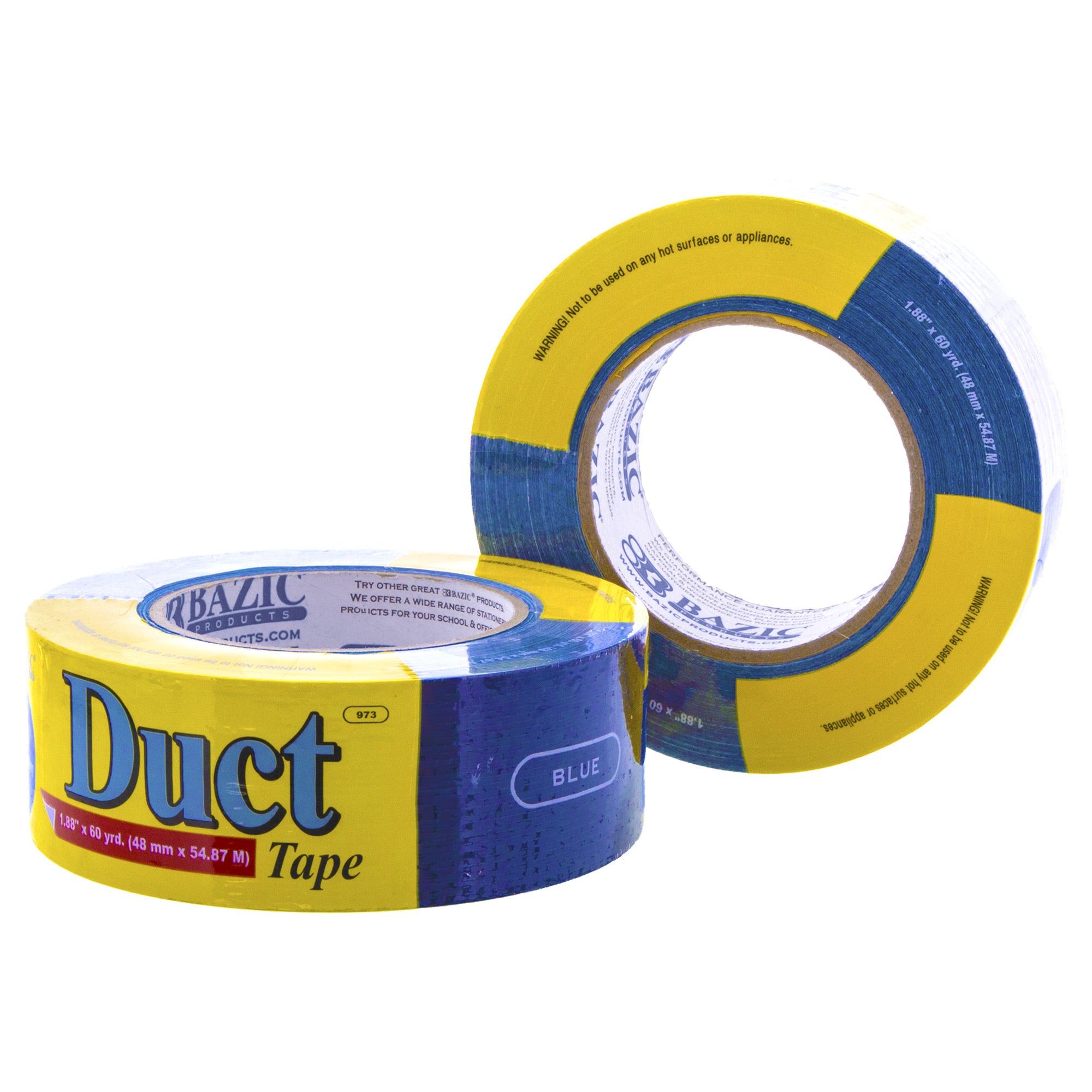 Blue Duct Tape, 1.88 in x 60 Yards, Strong Cloth-Backed Tape
