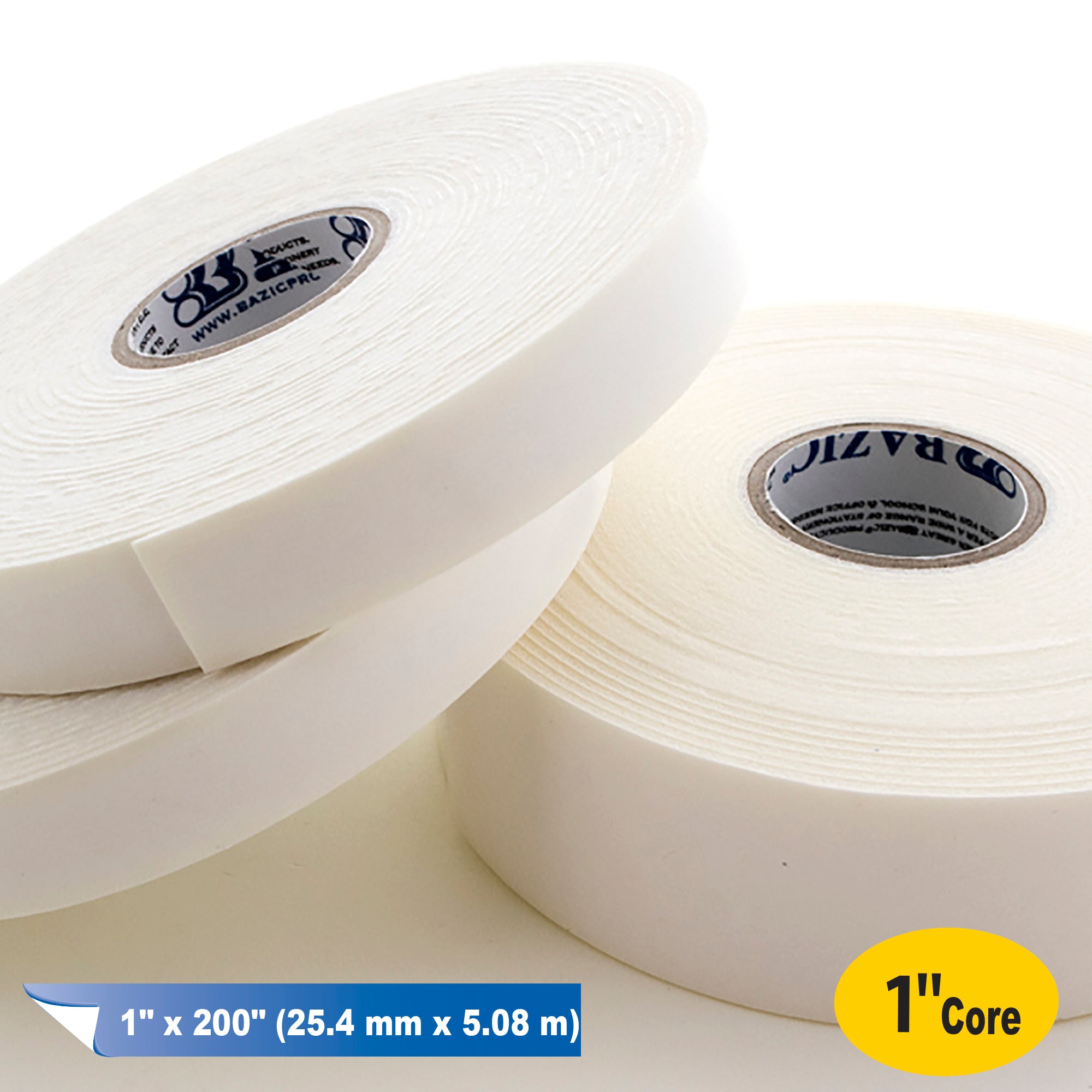 Double Sided Foam Mounting Tape, 1" x 200"