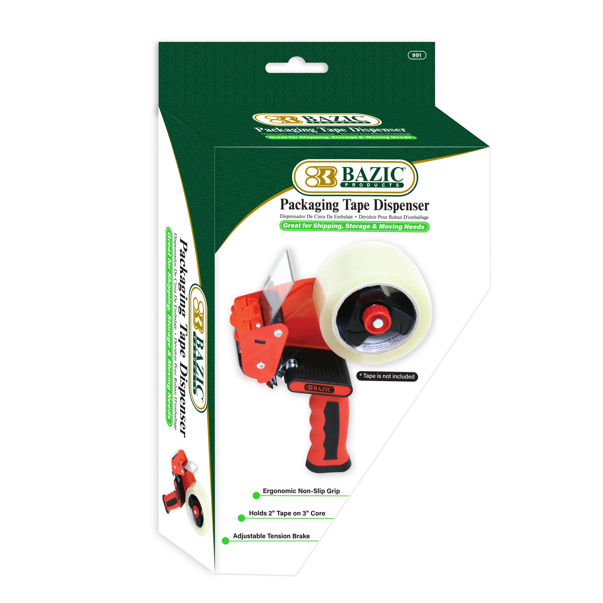 Non-Slip Grip Premium Comfort Packaging Tape Dispenser