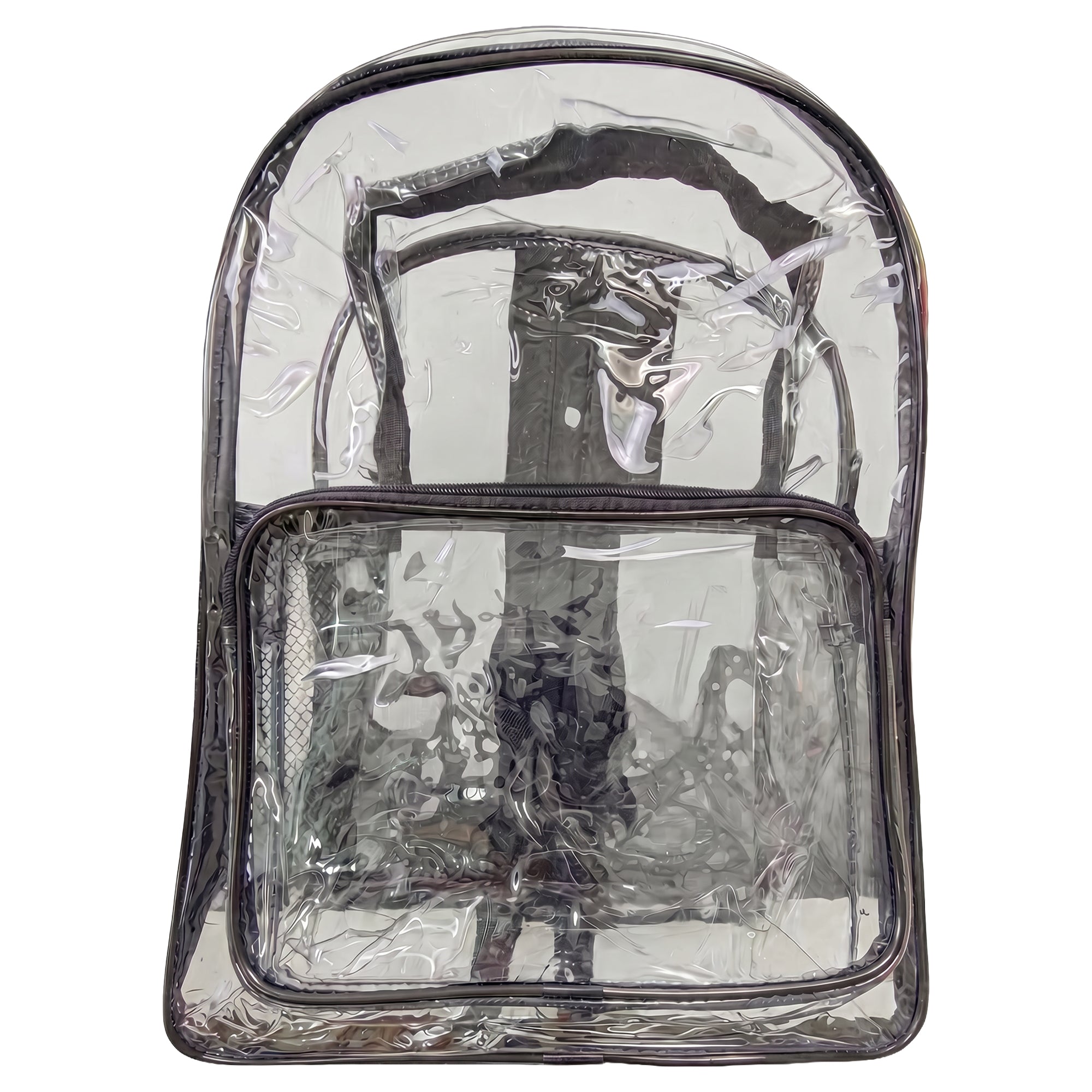Clear Backpack 17", Black Trim, Stadium Approved