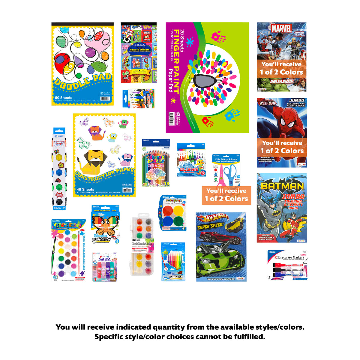Boys Coloring and Craft Art Kit with Books, 20-Piece Set