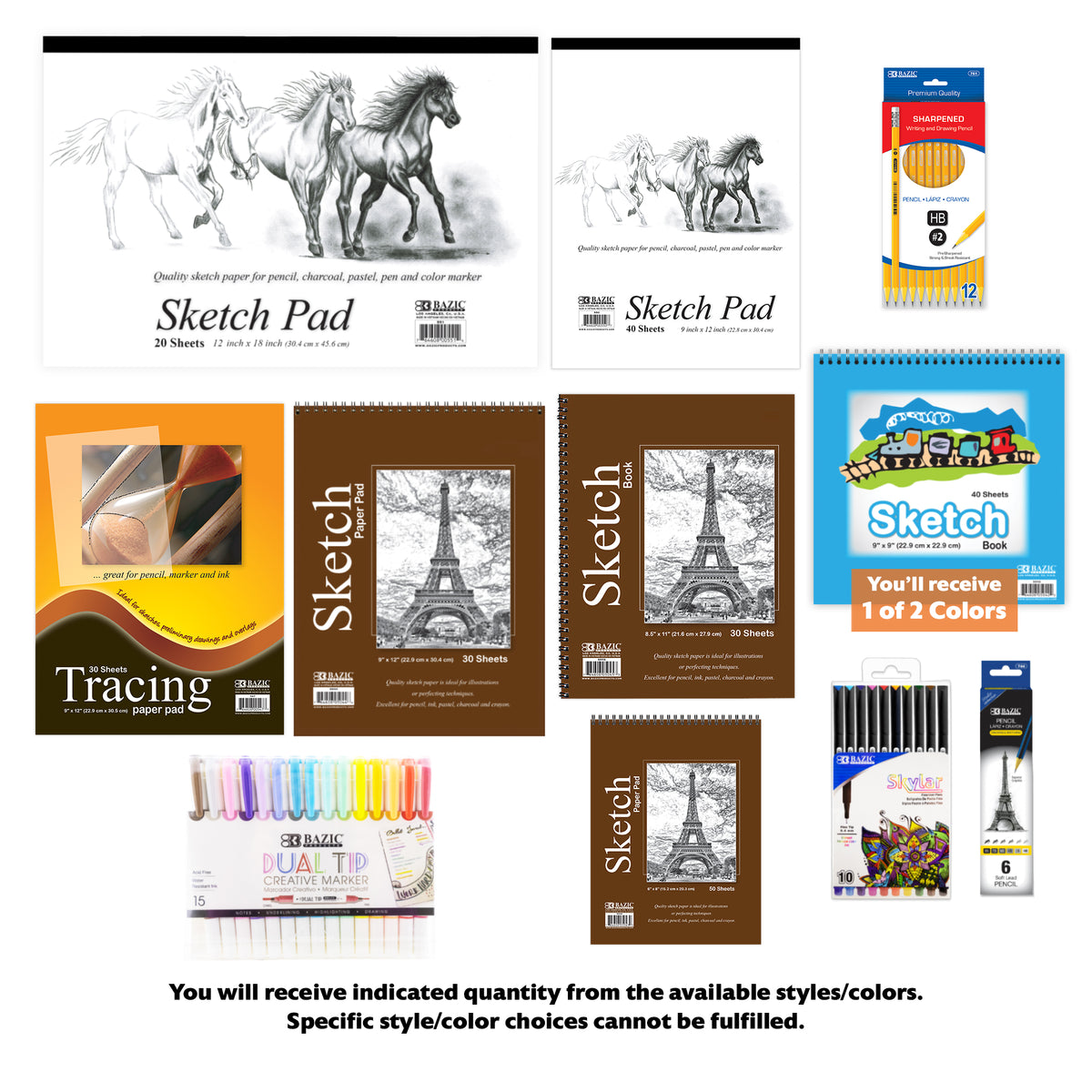 Sketch Pad and Drawing Kit for Teens and Adults, 11-Piece