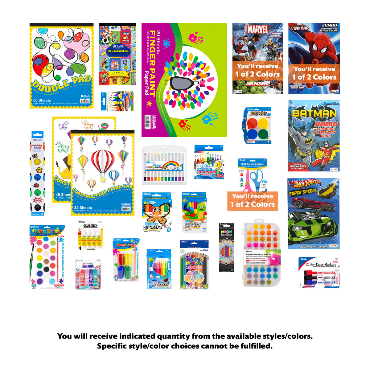 Boys Jumbo Coloring Book and Art Kit, 26-Piece Gift Set