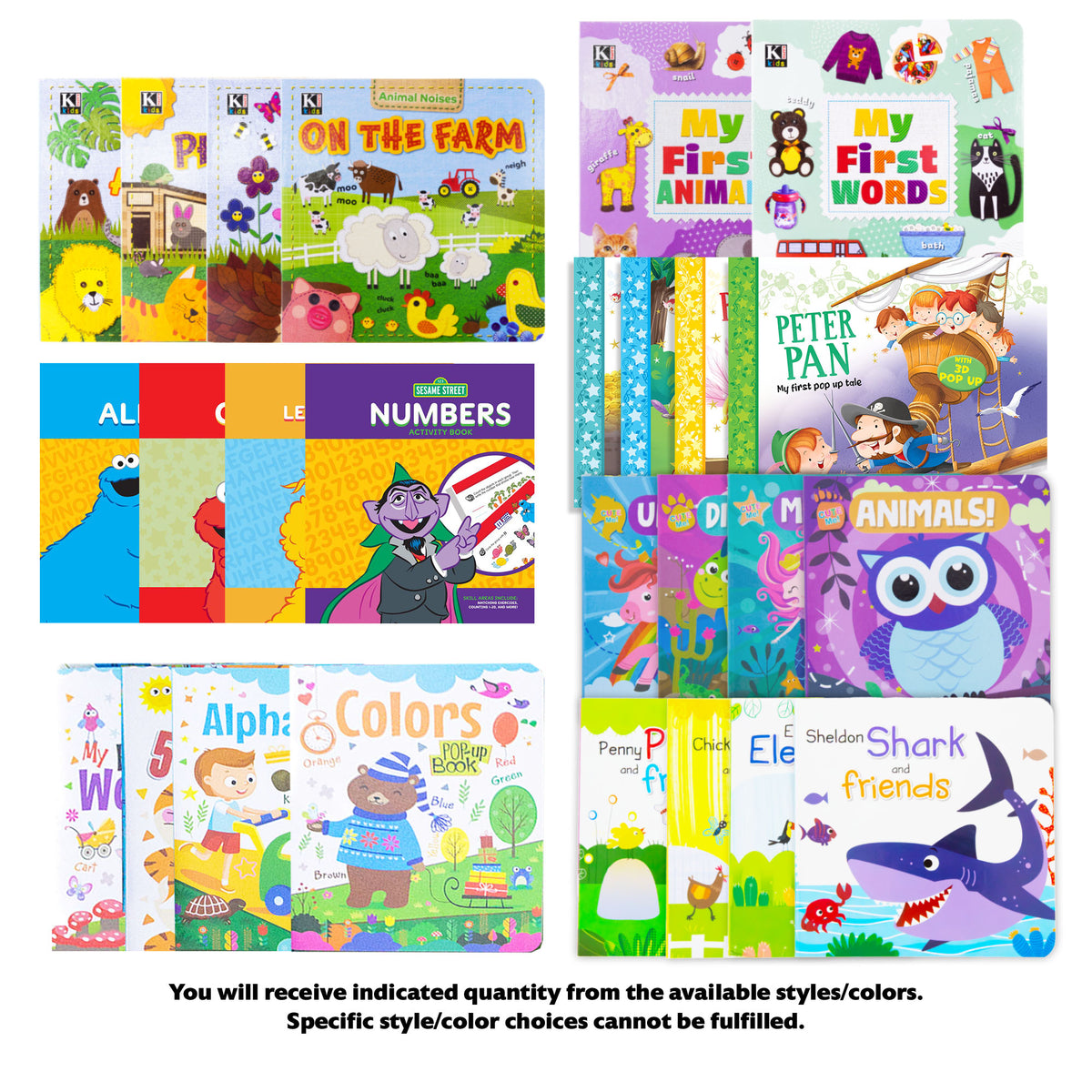 Toddler Board Book Set, Touch and Feel, 26-Piece Kit