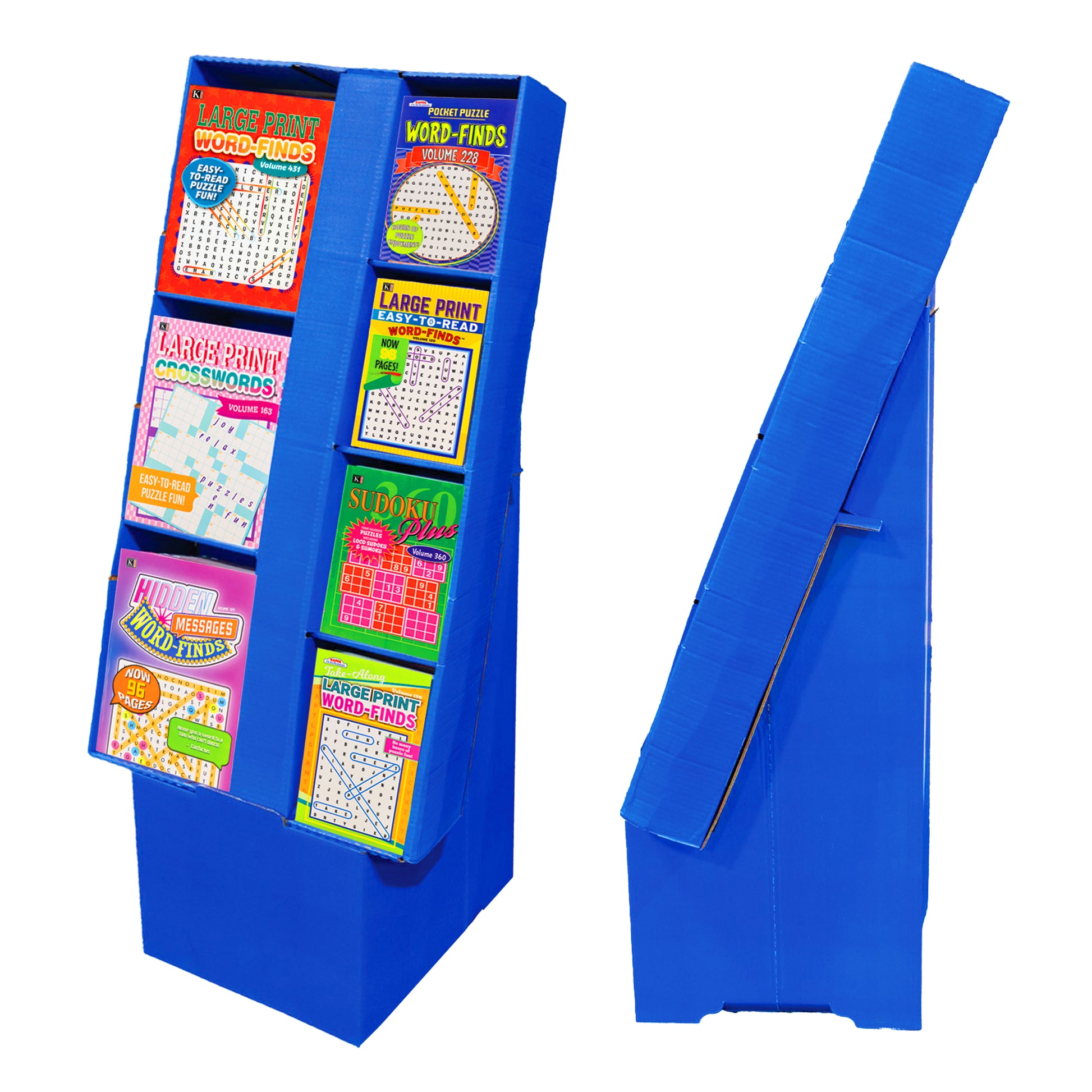 7-Slot Floor Display for Puzzle Books