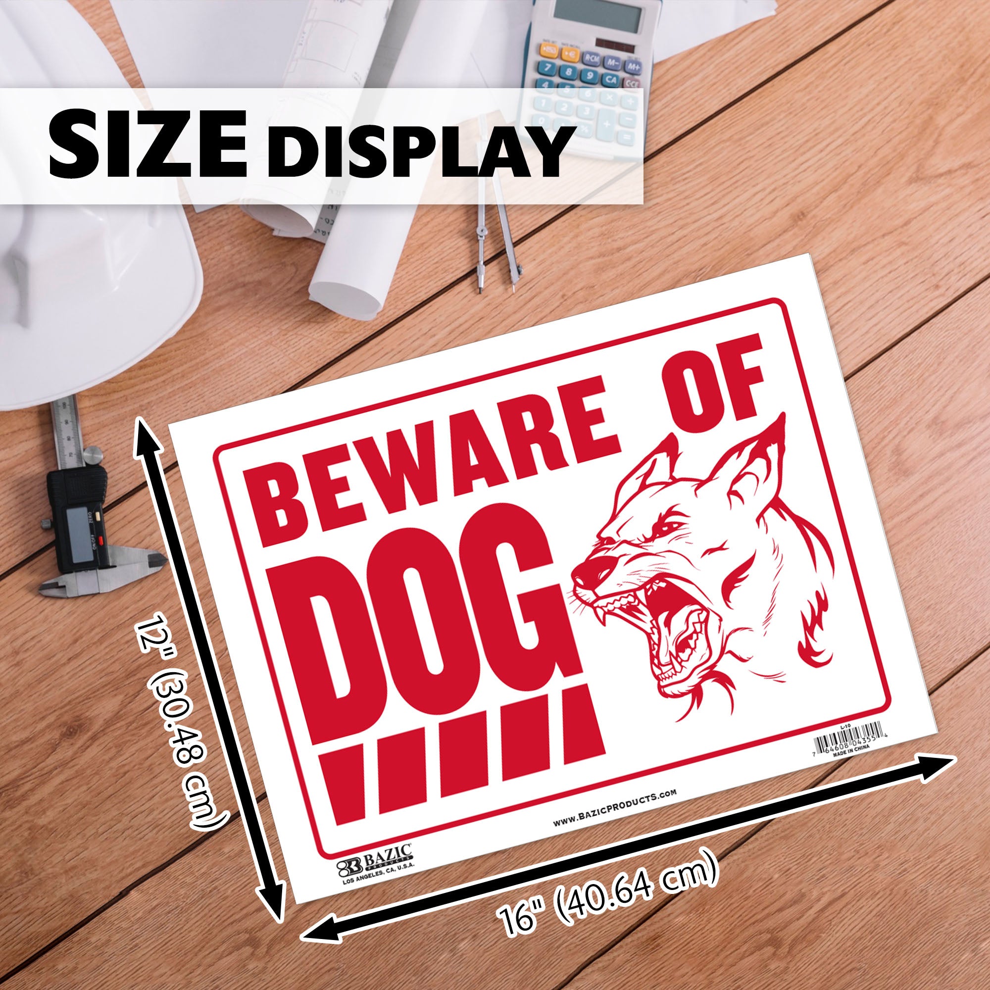 12" X 16" Beware of Dog Sign