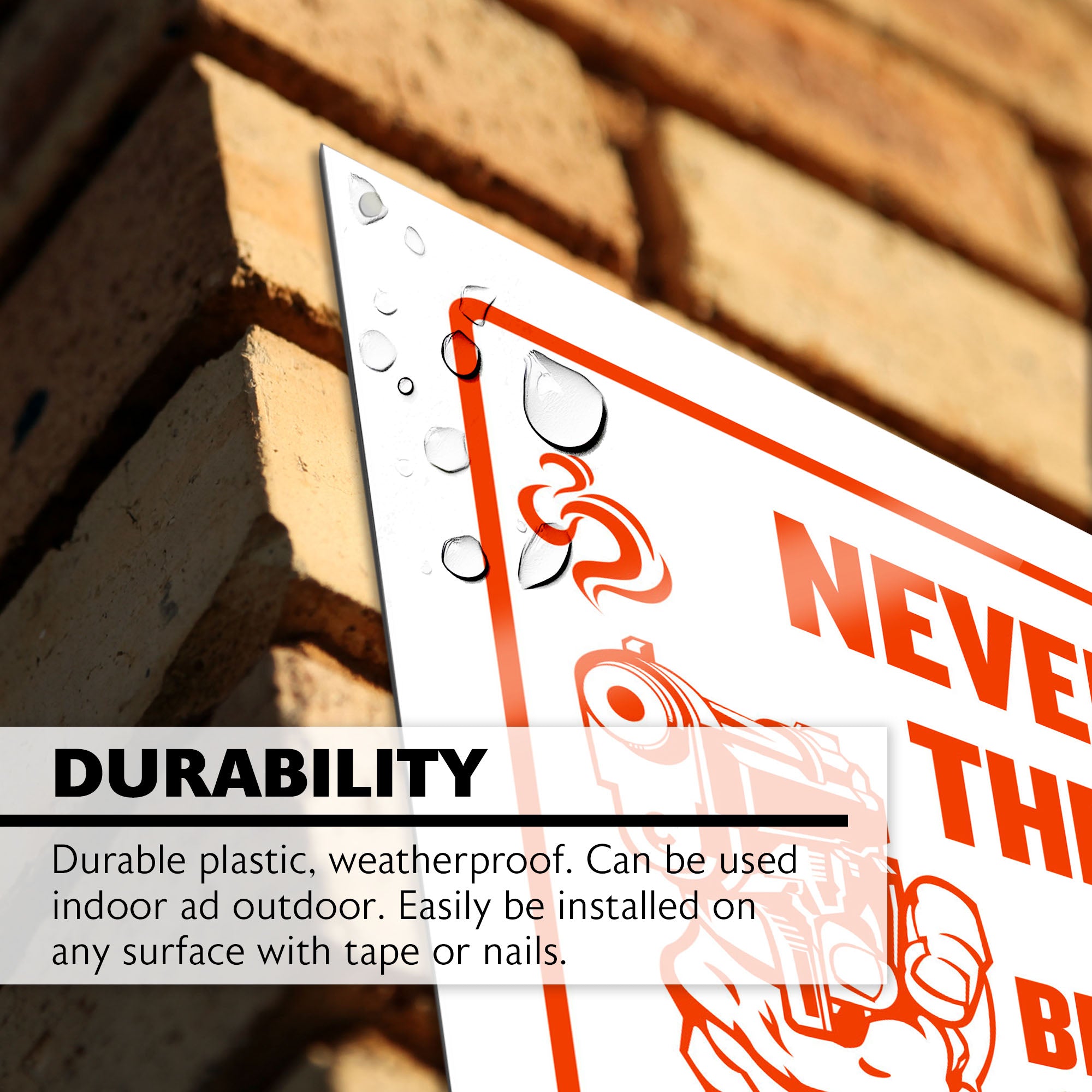 12" X 16" Never Mind The Dog Beware of Owner Sign