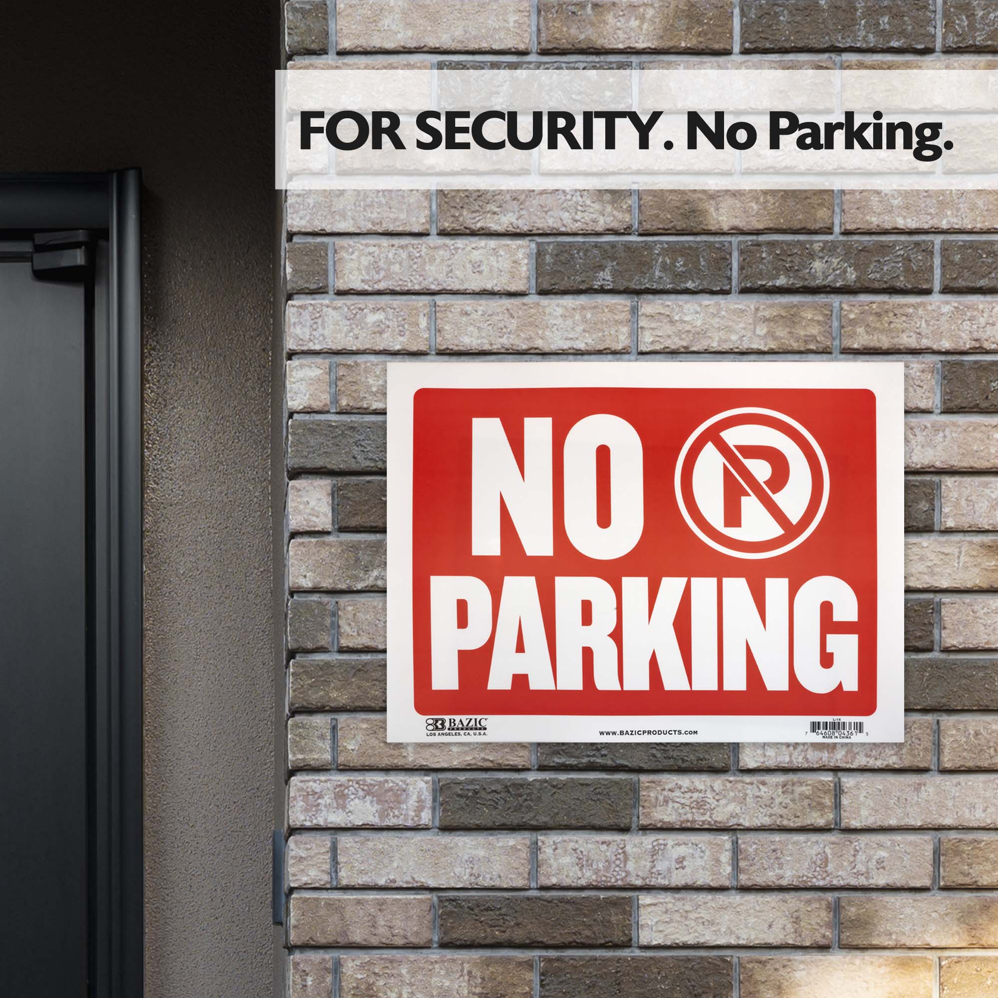 No Parking Sign, 12 x 16 in, Weather Resistant