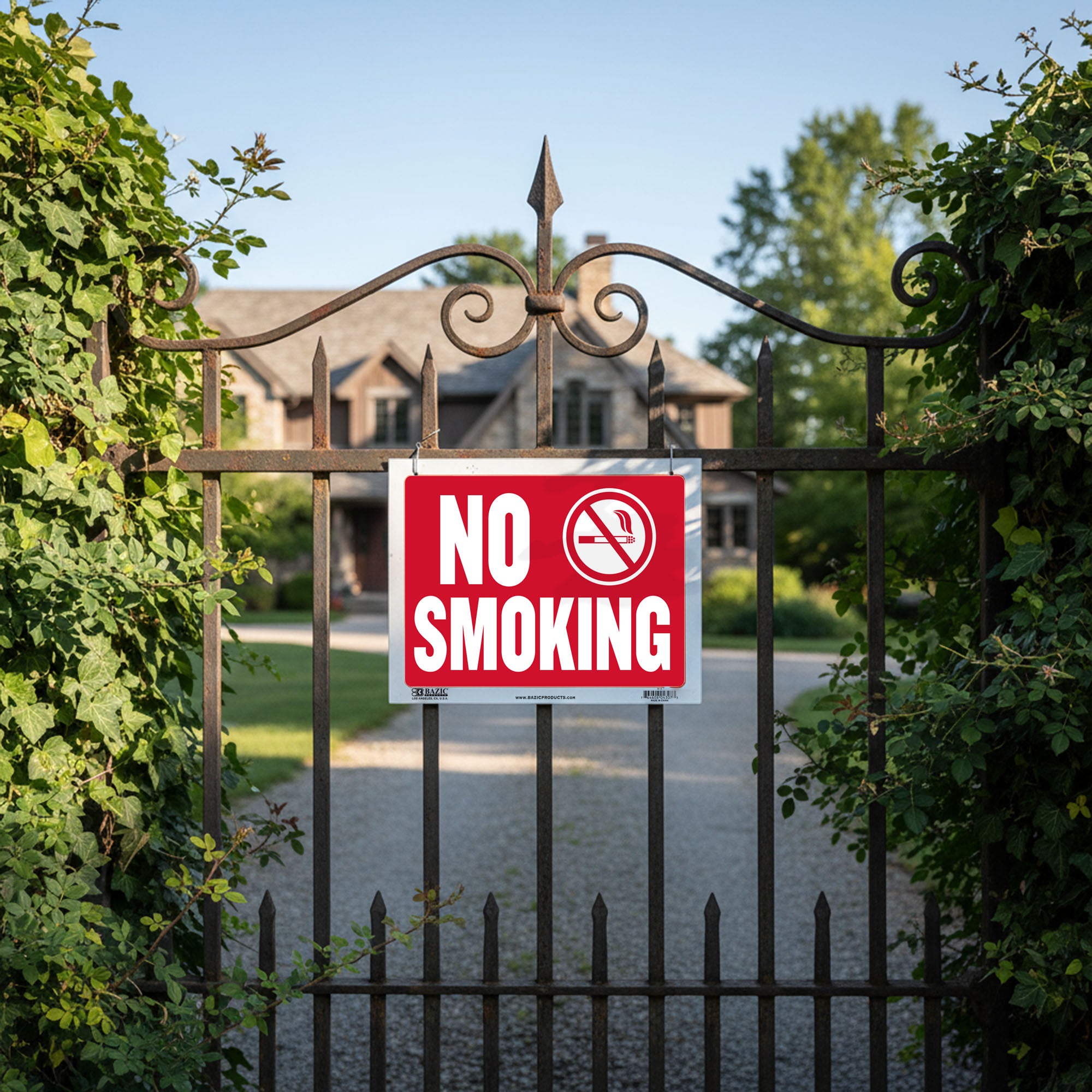 No Smoking Sign, 12 x 16 in, Weather Resistant