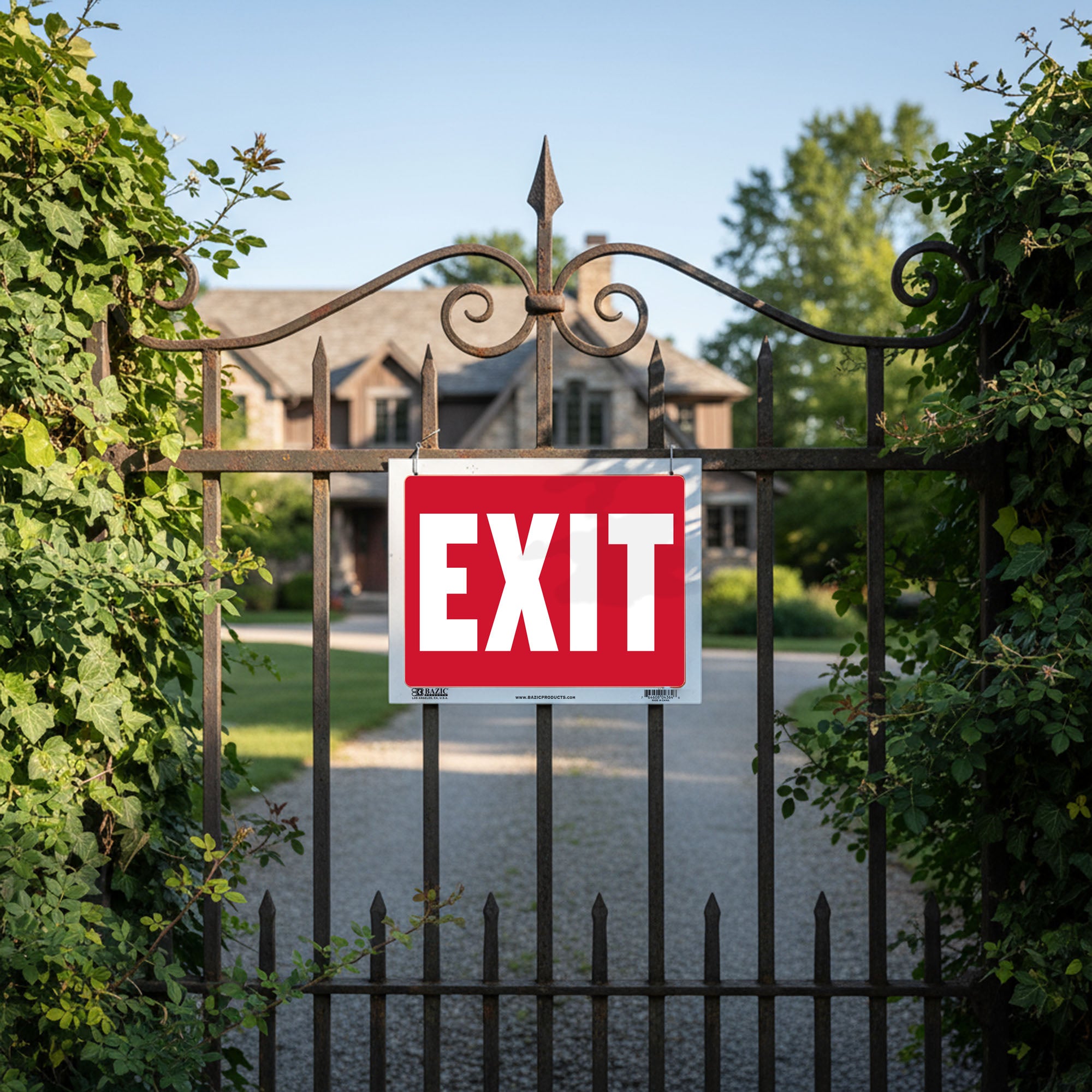 Exit Sign, 12 x 16 in, Weather Resistant