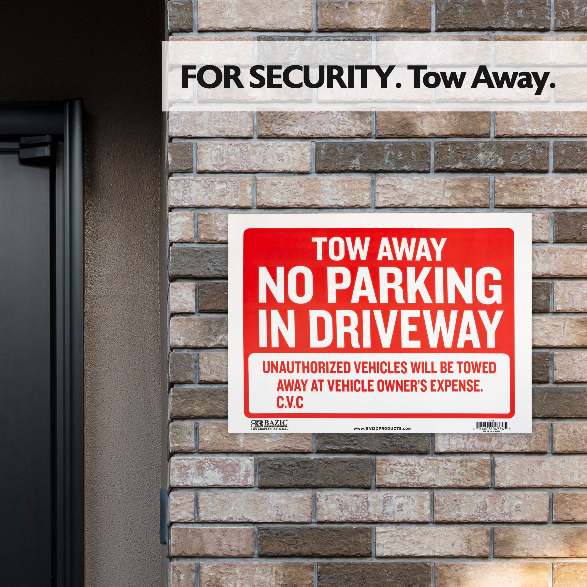 Tow Away Sign, 12 x 16 in, Weather Resistant