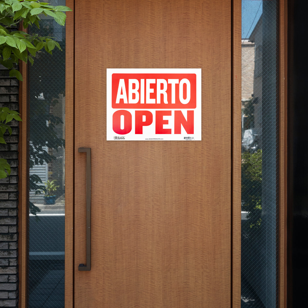 Abierto with Cerrado on Back Sign, 12 x 16 in, Weather Resistant