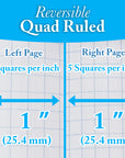 Notebook Reversible 4"/5" Quad Ruled 8.5" X 11" 80 Ct.