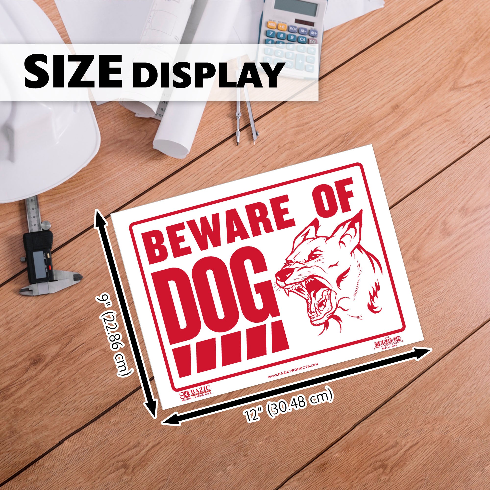 9" X 12" Beware of Dog Sign